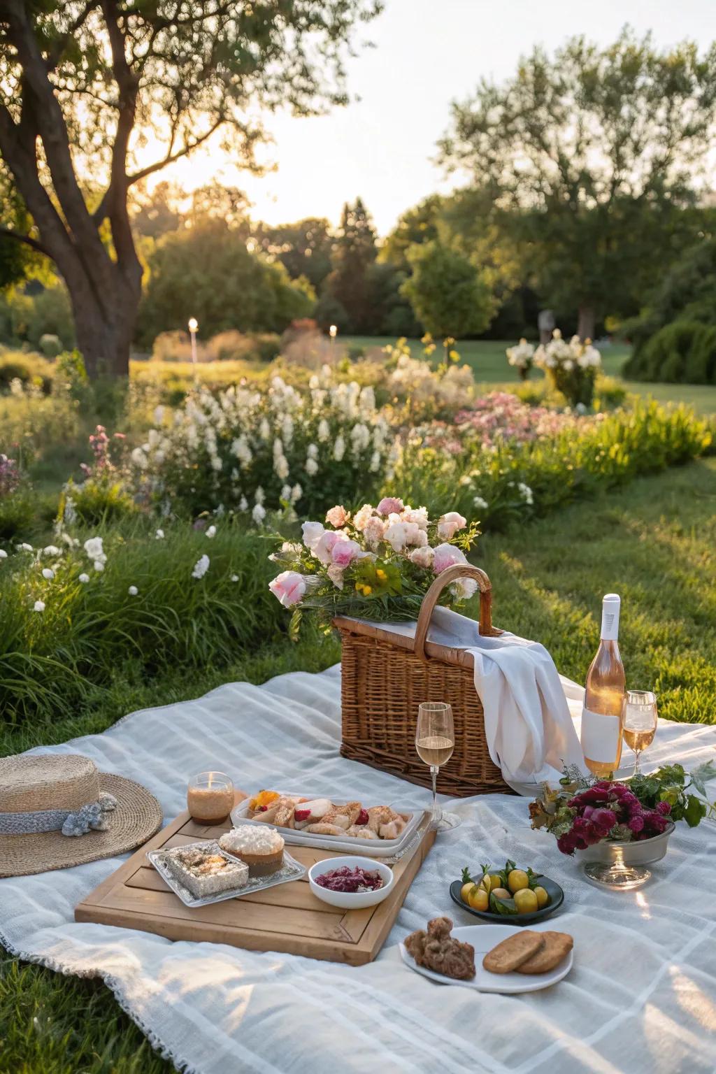 A laid-back and stylish outdoor meal perfect for close discussions.