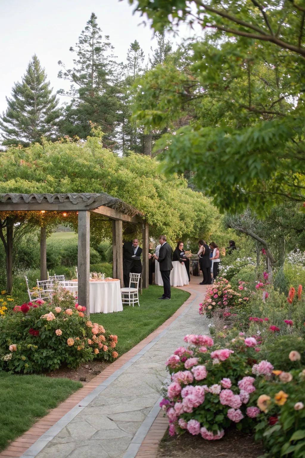 A verdant backdrop appends genuine splendor toward any open-air gathering.