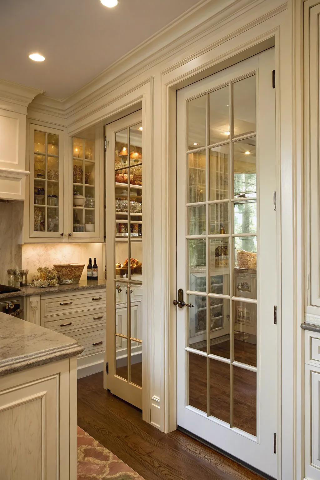 French doors bring classic beauty to your cooking area.