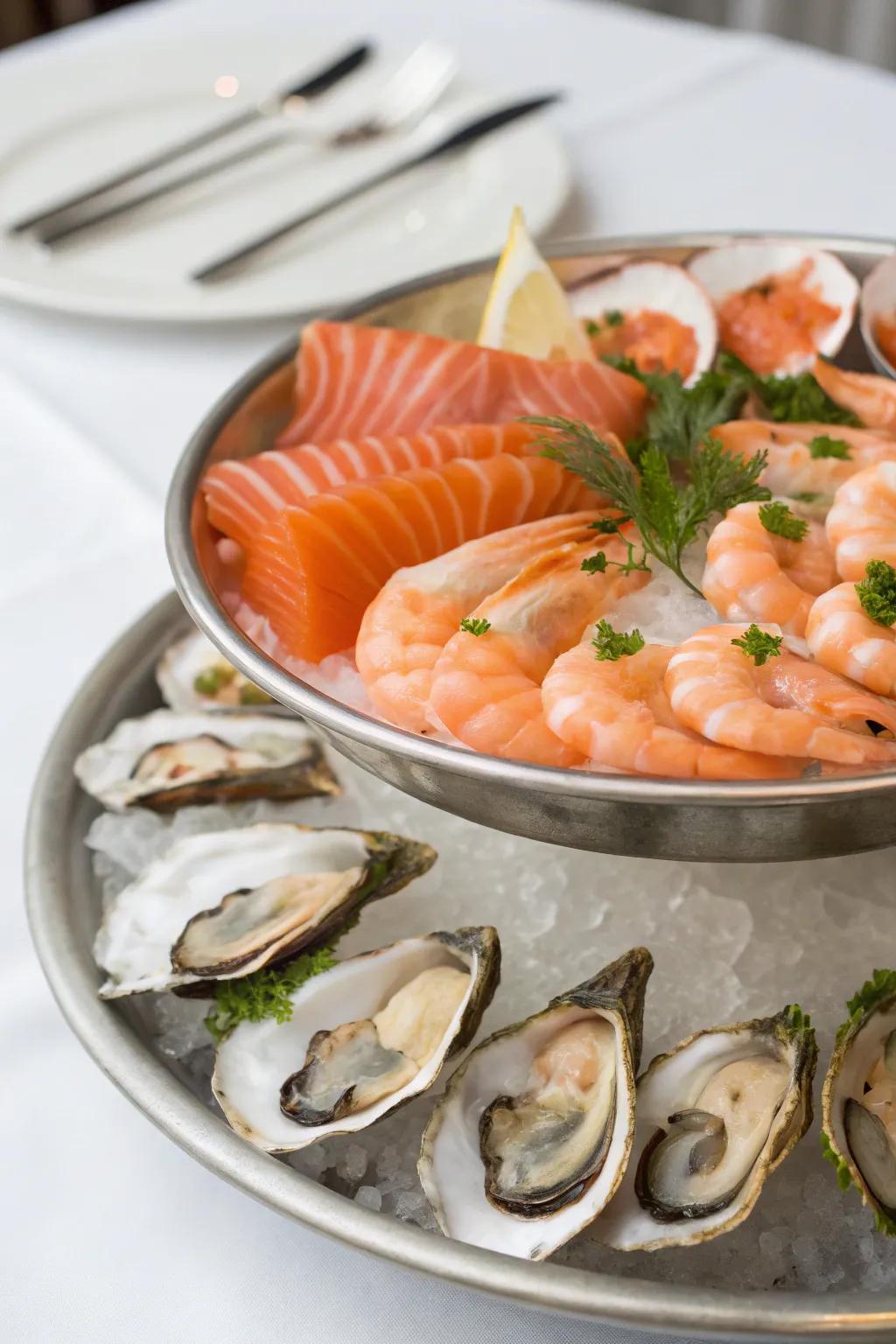 An opulent seafood spread that will elevate any celebration.