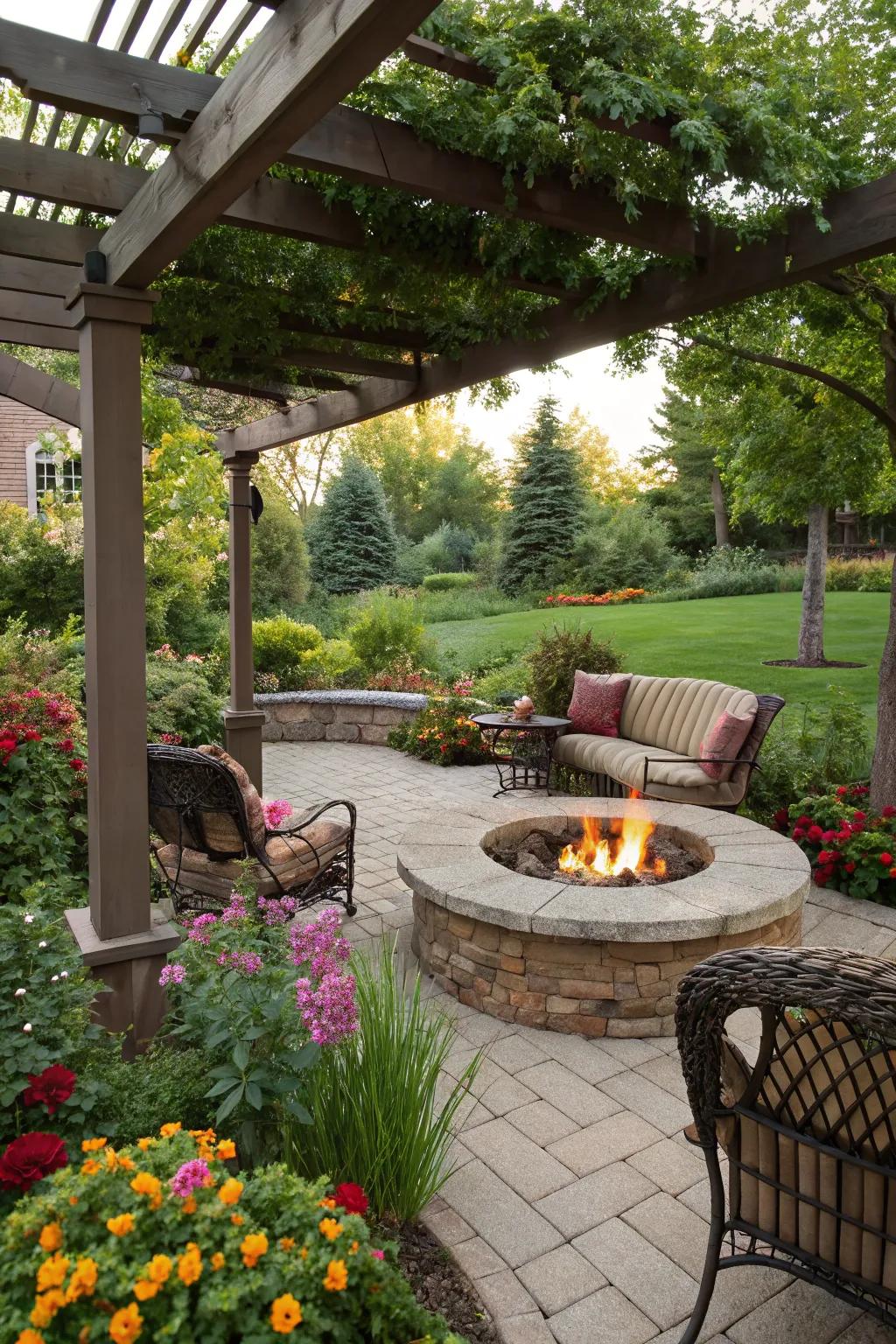 Blend nature and design with a garden-integrated pergola.