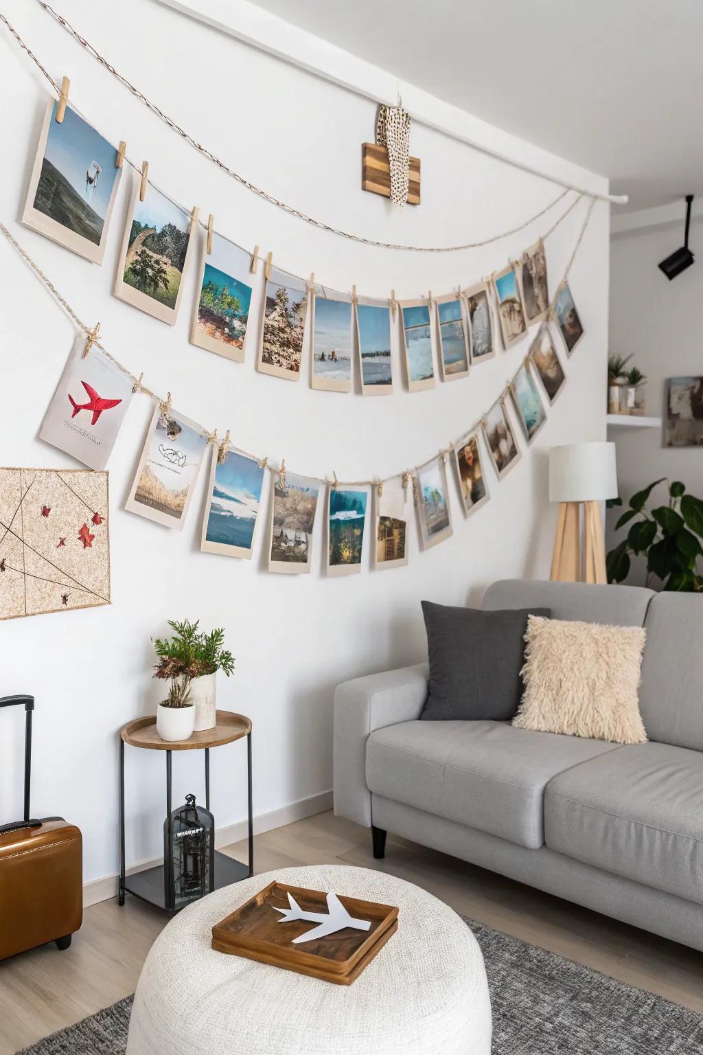 A journey snapshot display highlighting adventure images.