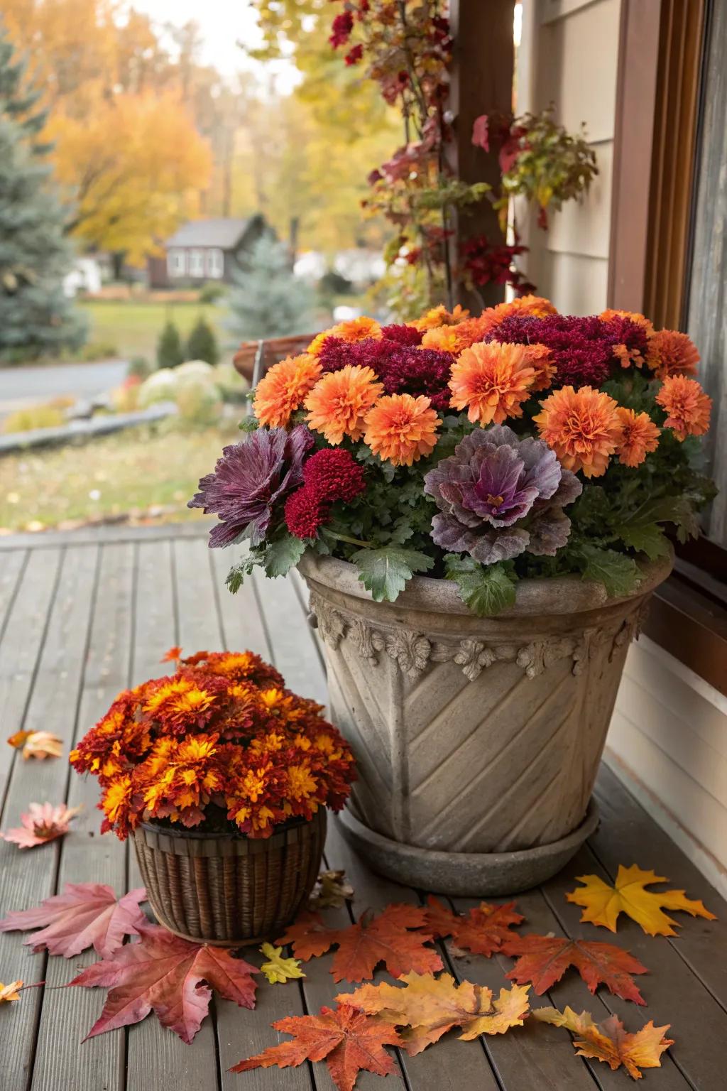 Make the seasons come alive through themed containers.