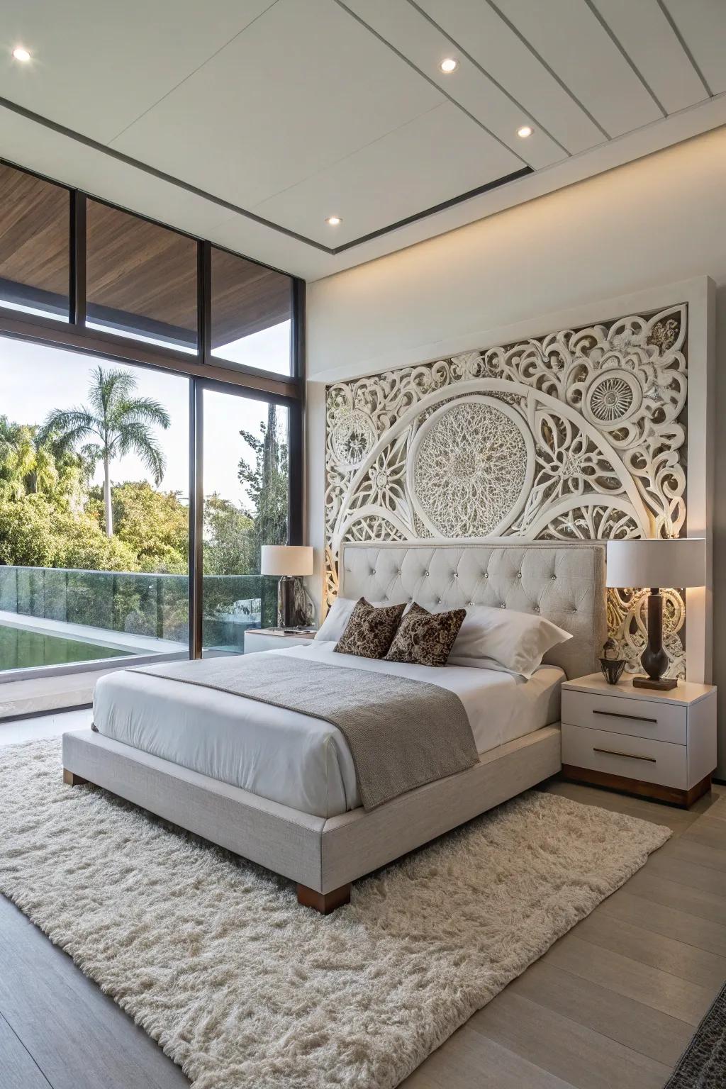 Artistic headboards give platform beds character.