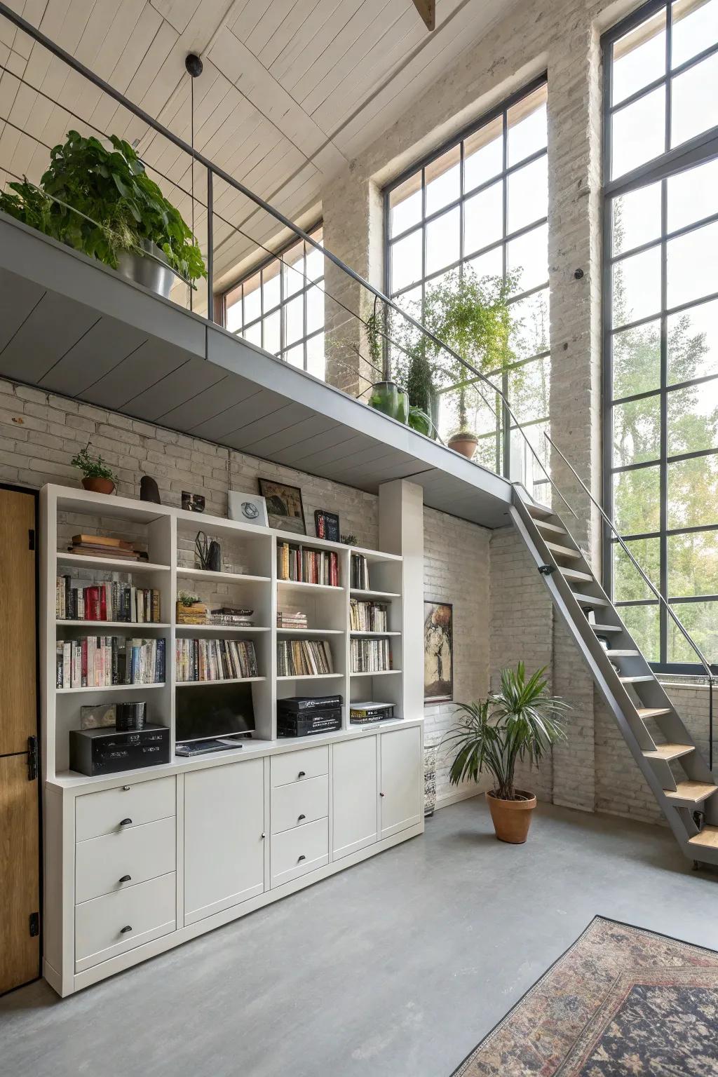 Ingenious storage remedies that maximize loft area without sacrificing design.
