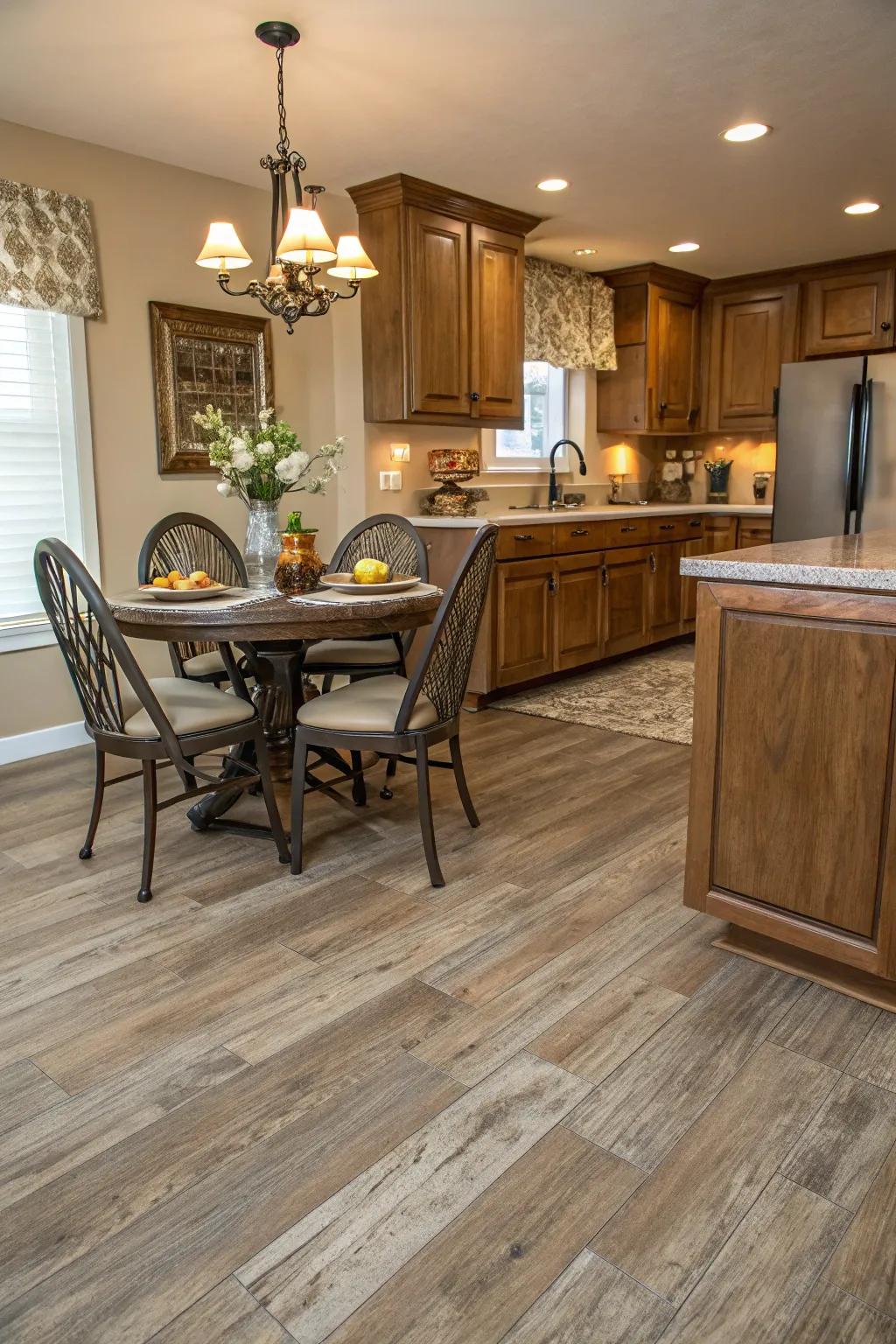 Vinyl offers both adaptability and practicality, showcasing a myriad of fashionable designs.