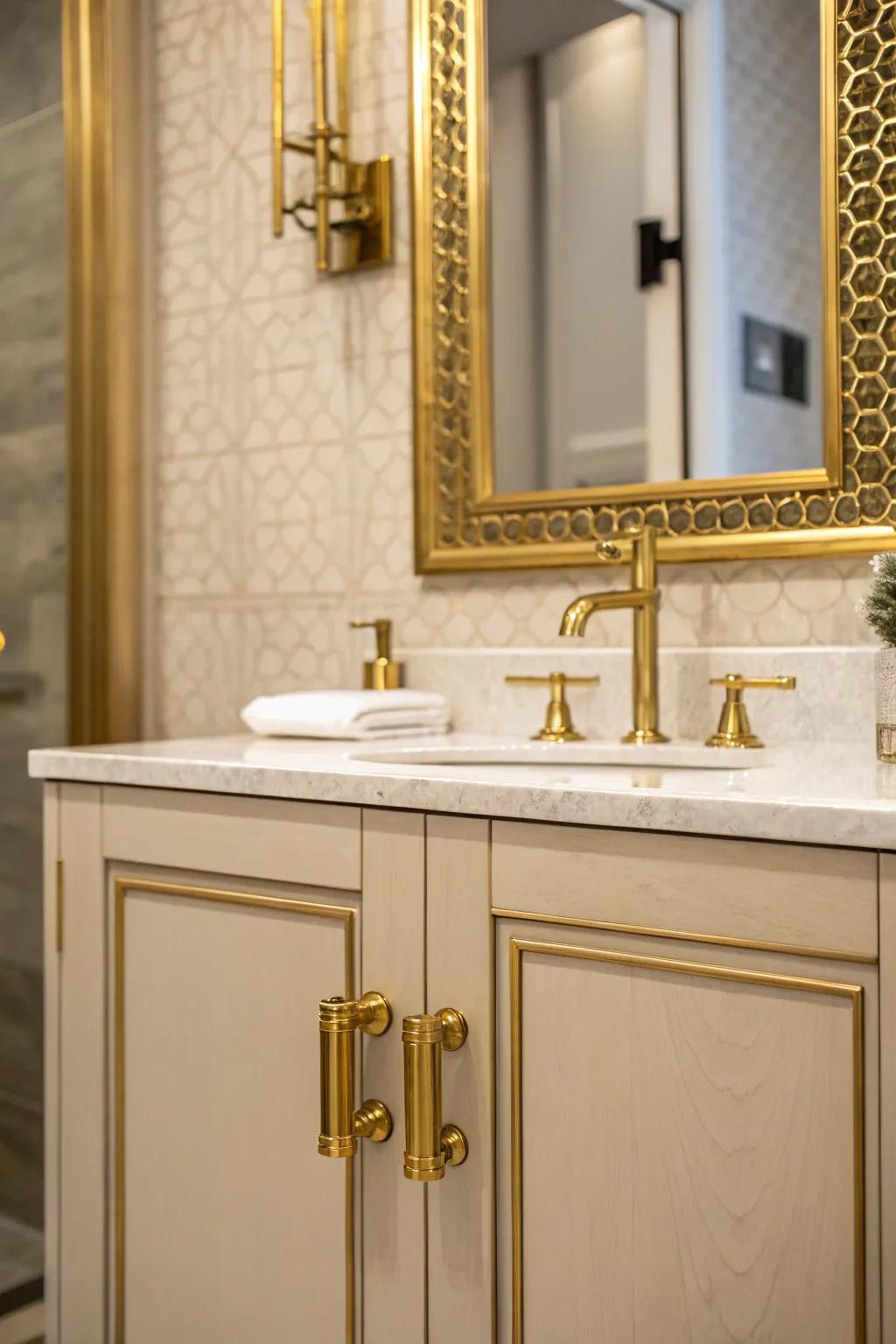 Gleaming features impart a hint of grandeur.