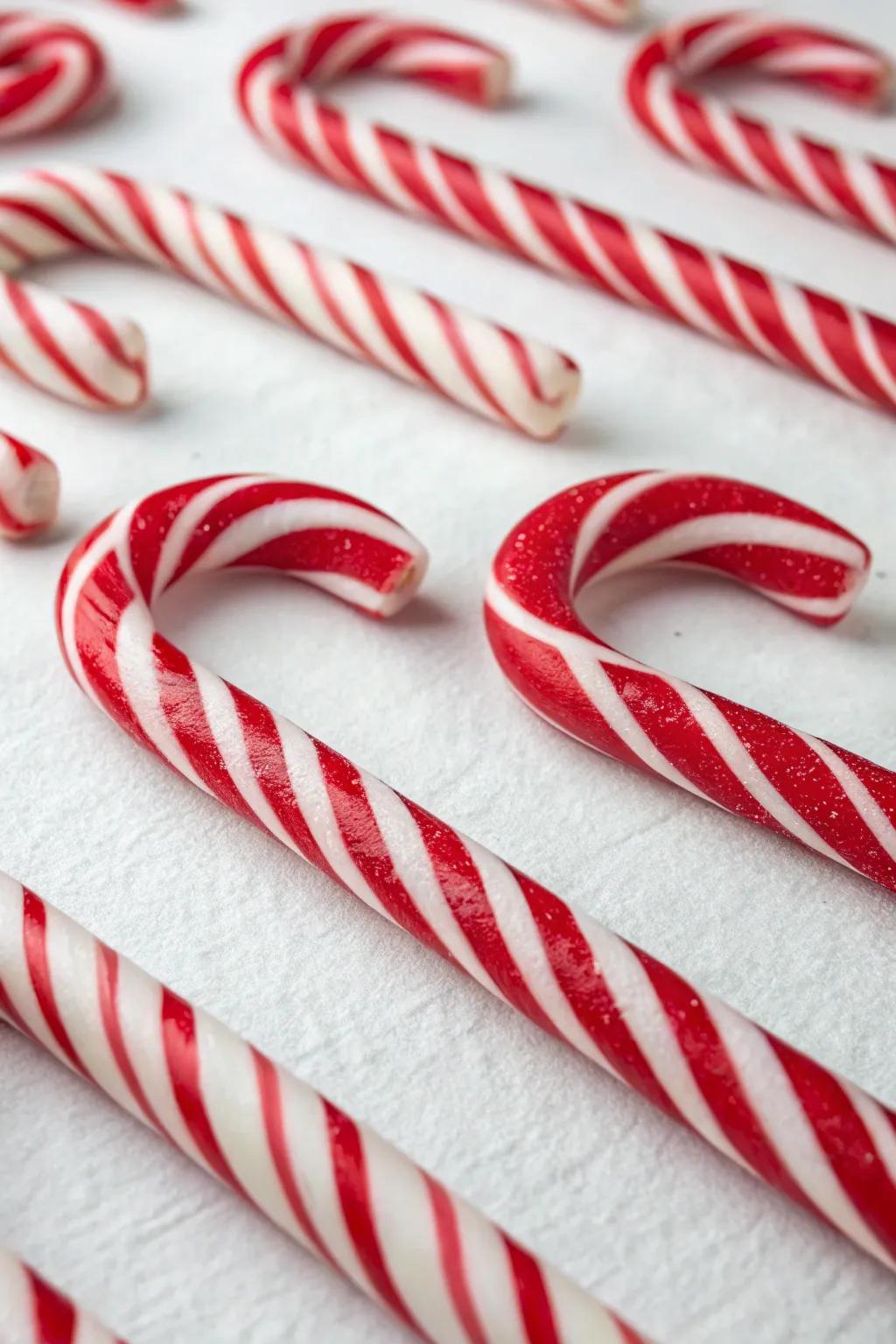 Playful candy stick design for festive flair.