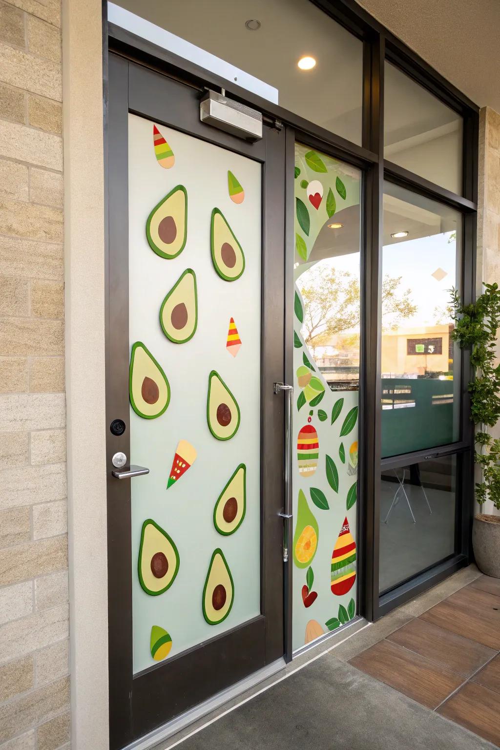 Playful avocado designs for a trendy touch.
