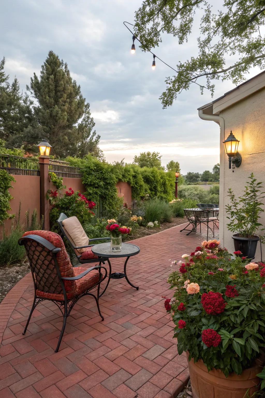 Transform a segment of your patio into a tranquil retreat.