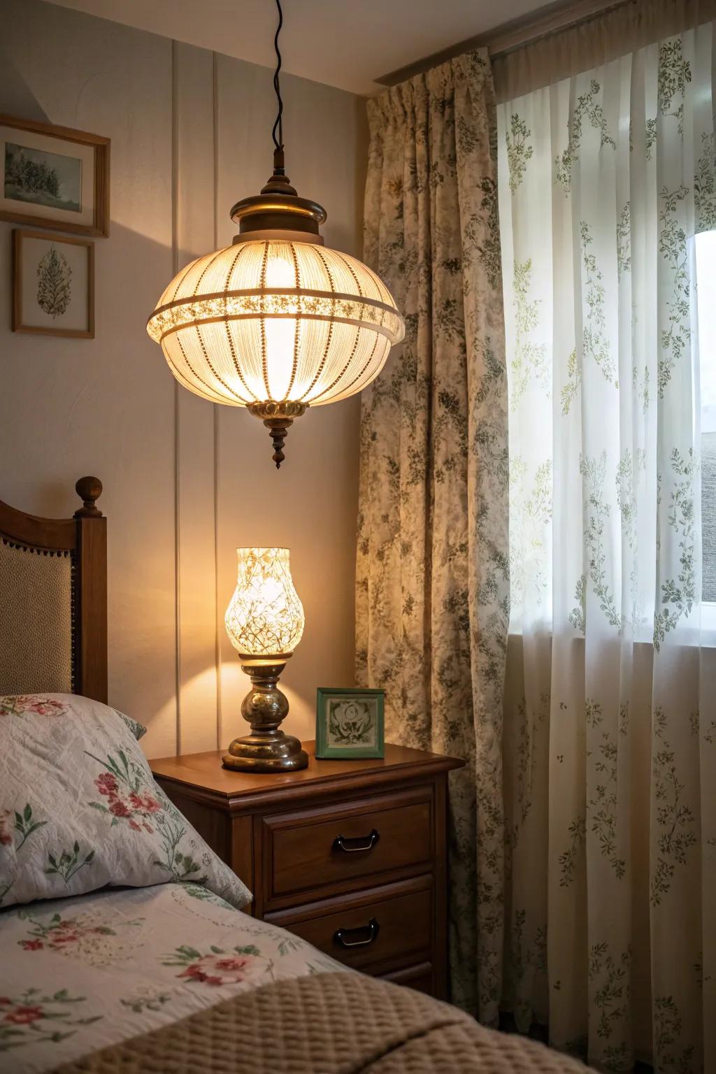 Retro illumination sets the ambiance.