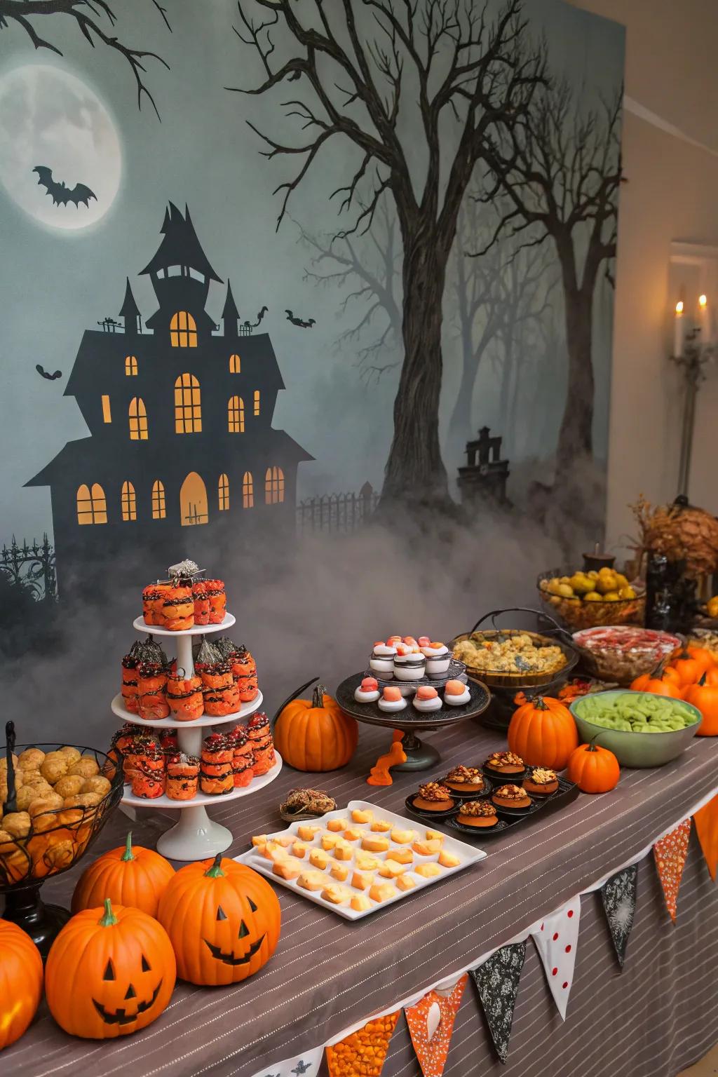 A phantom house backdrop for a truly immersive experience.