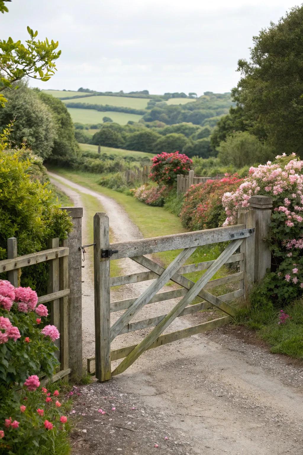 A timber entrance extends a delightful gateway to your abode.