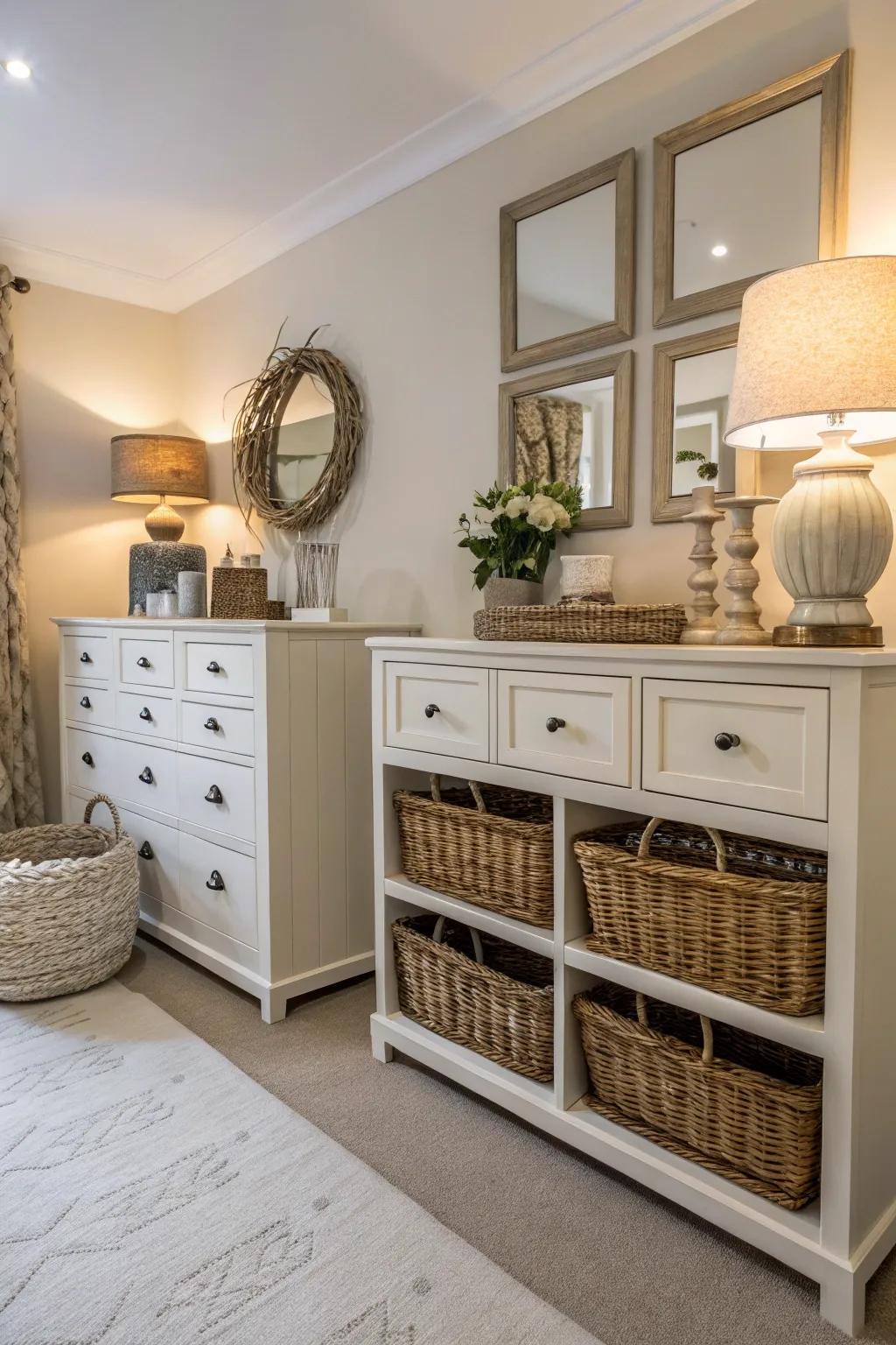 Elegant storage designs that merge practicality with style.