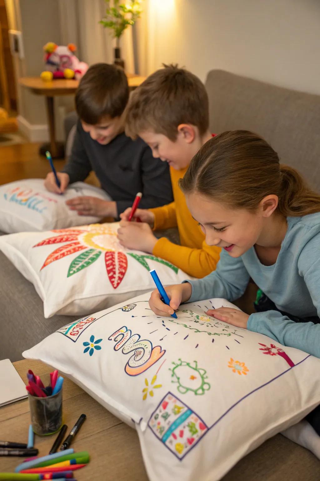 Crafting personalized pillowcases is a creative and memorable activity.