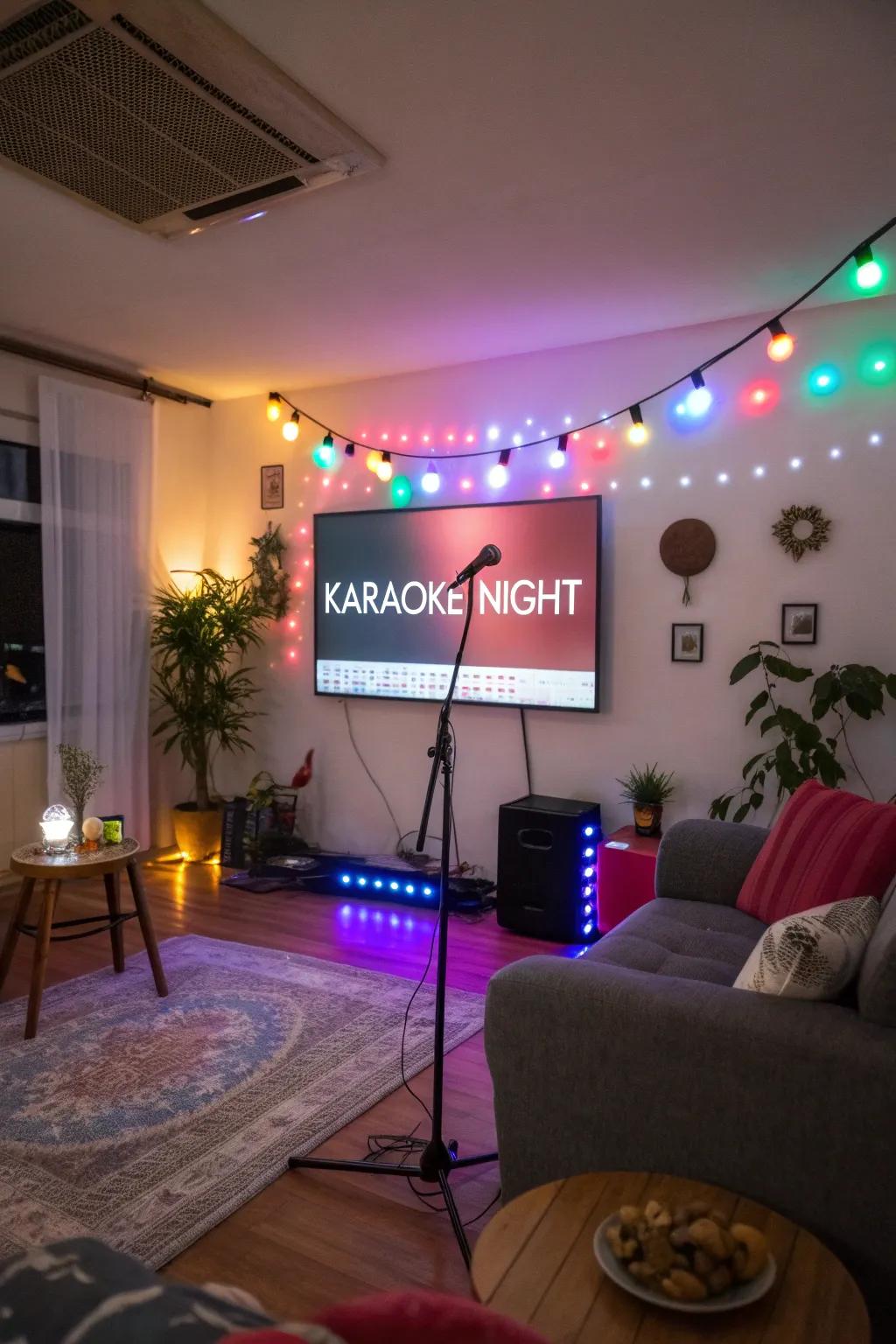 Sing the night away with a fun and energetic karaoke session.
