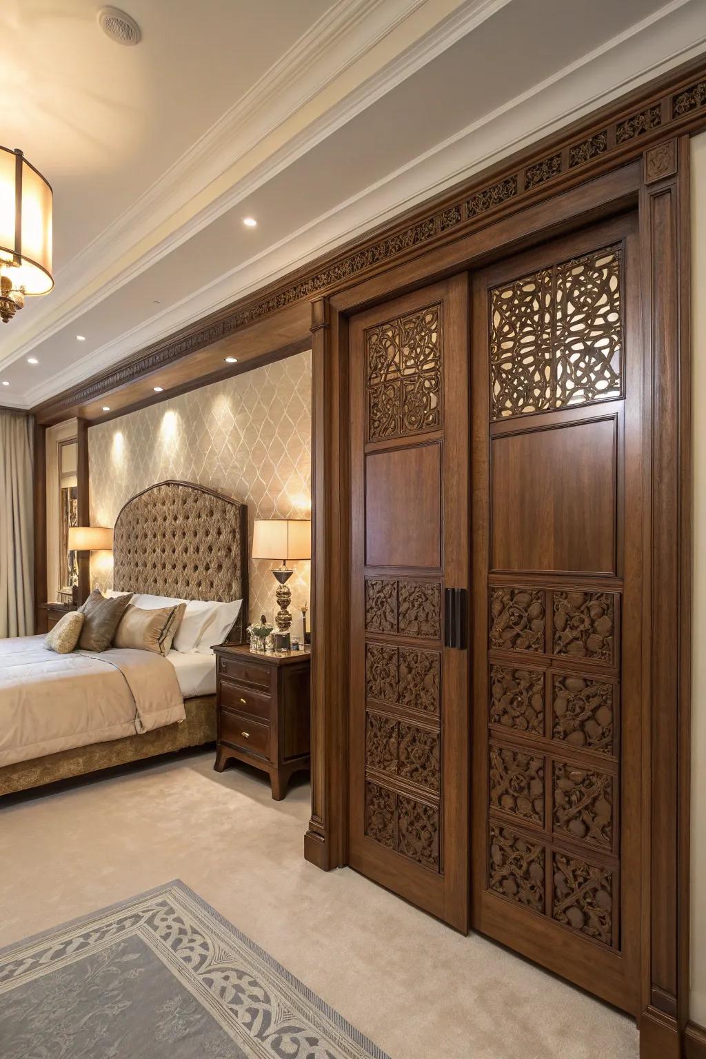 Ageless elegance presented by classic paneled portals.