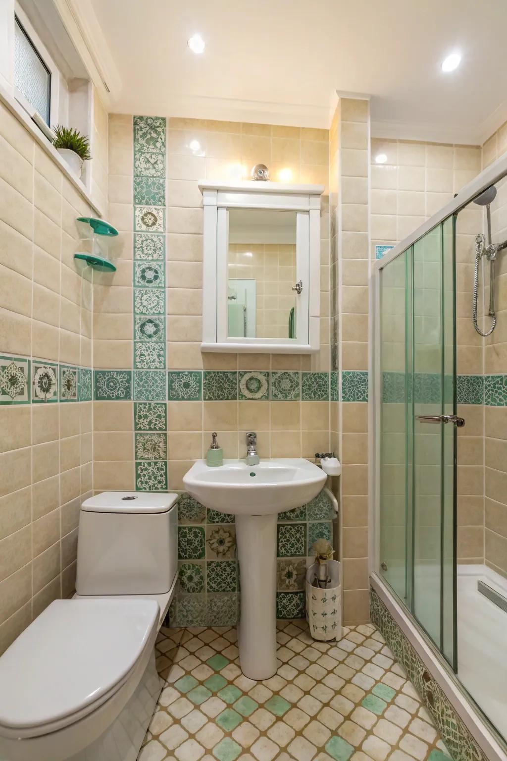 Varied materials bring richness and fascination to compact spaces.
