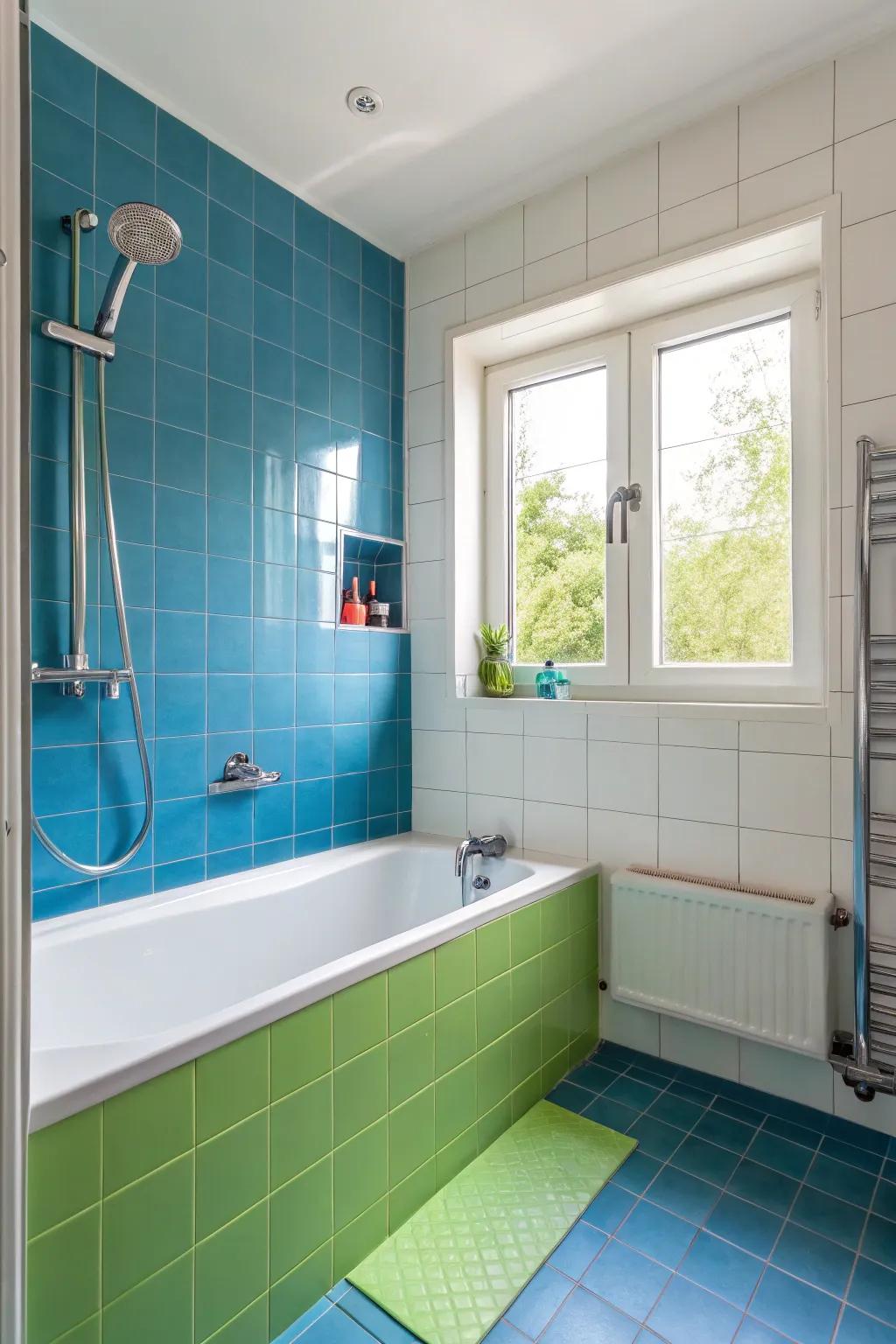 Using color adds depth and defines different areas in a small space.