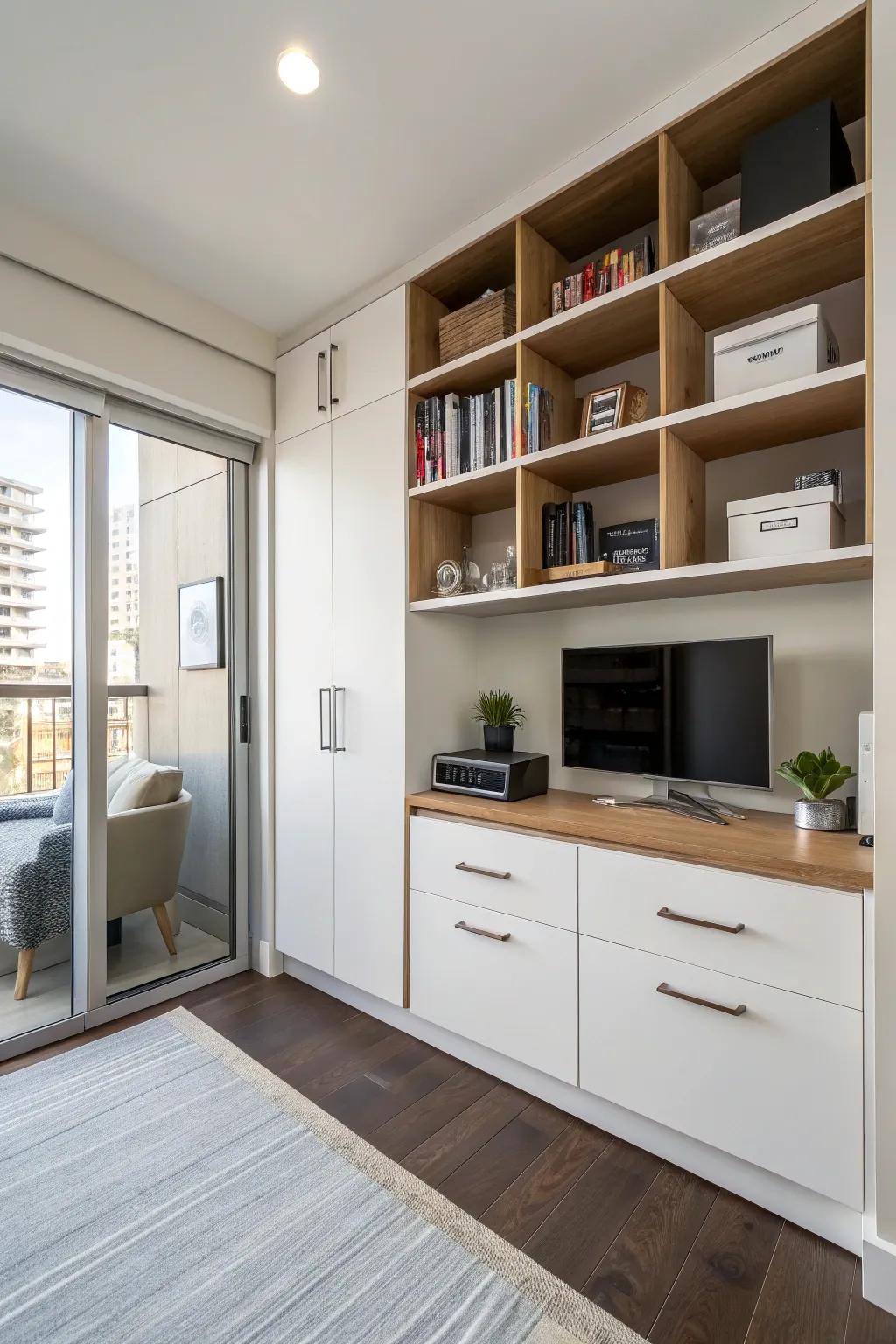 Smart storage keeps your condo tidy.