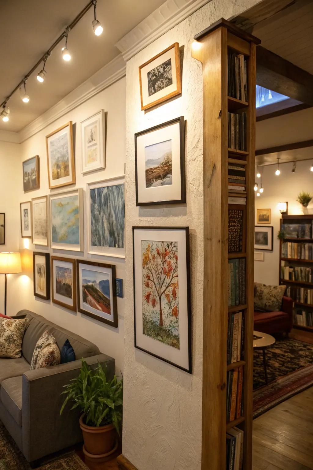 A gallery wall can bring character to any corner.