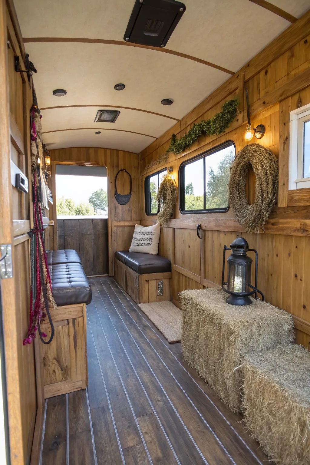 Wooden details add warmth and a rustic flair to your trailer.