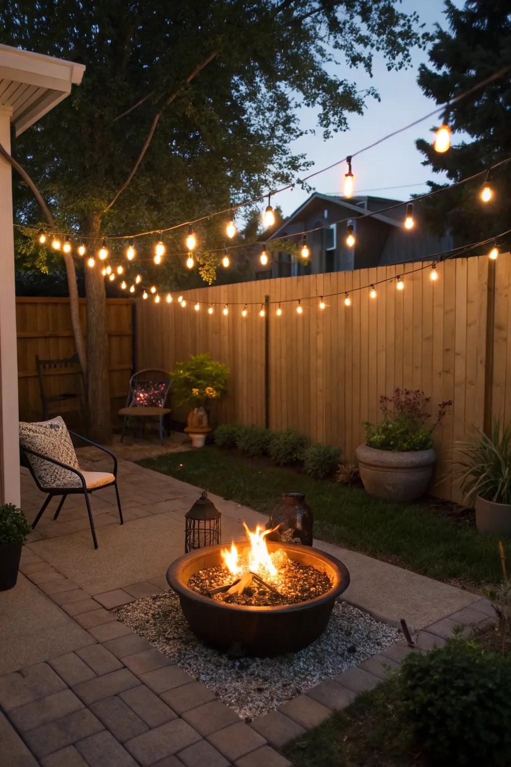Filament lights add a magical touch to your patio evenings.