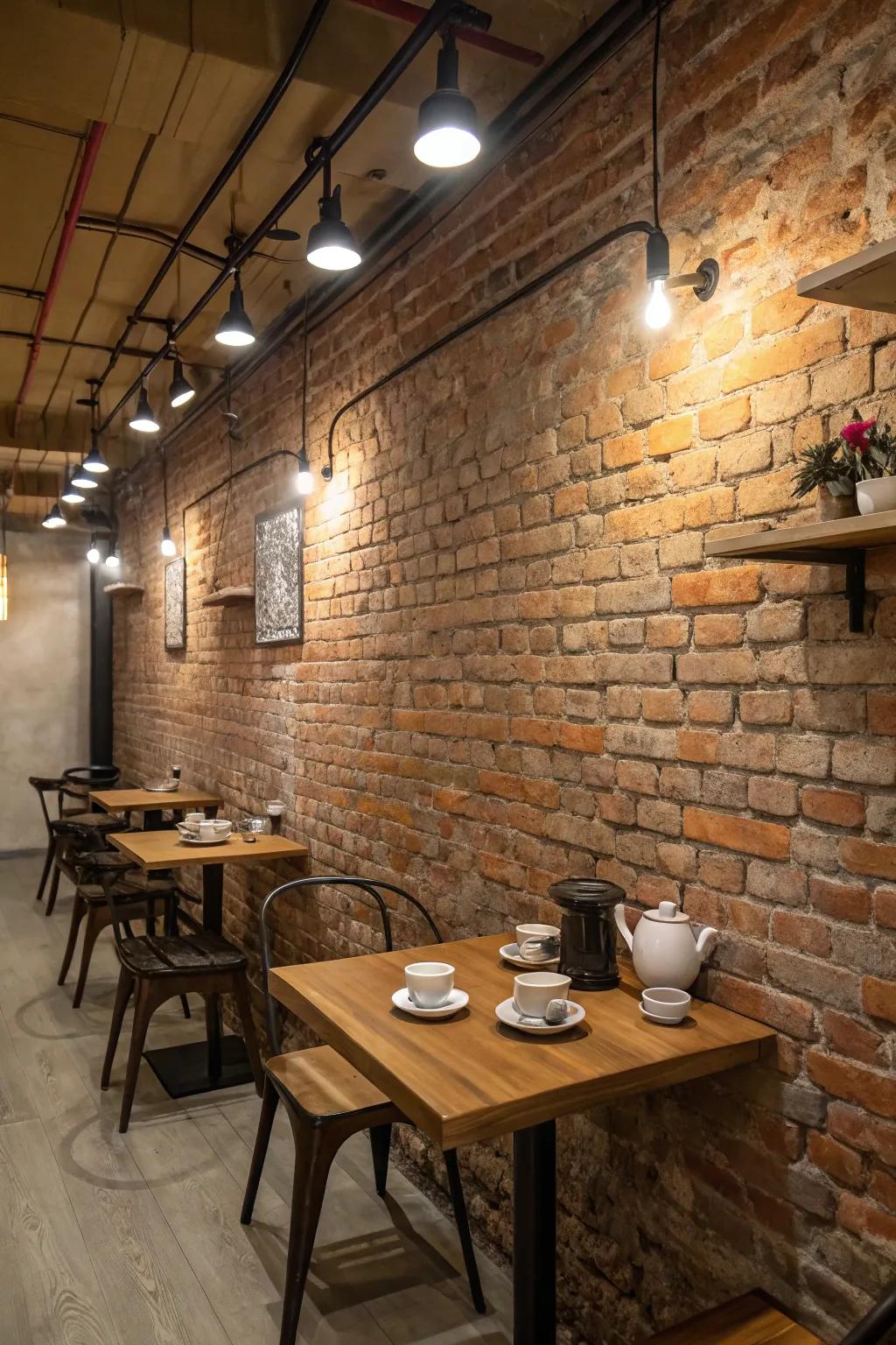 Countryside meets factory for a different tea room style.