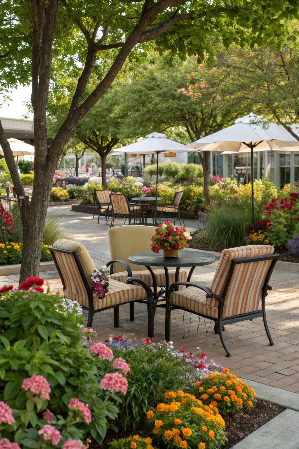 A cozy outdoor seating area for relaxation.