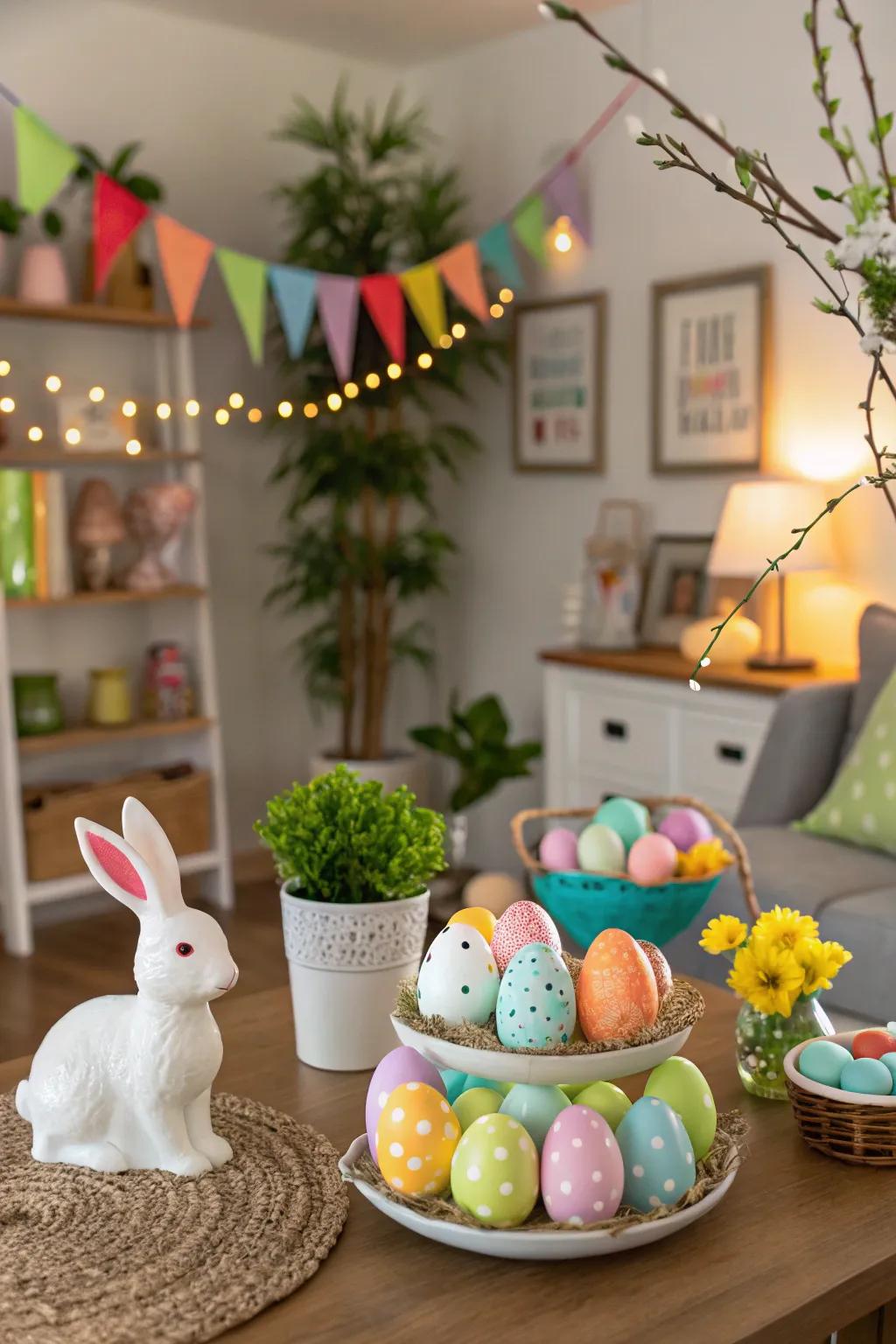 Easter decorations add a festive vibe to your spring setup.