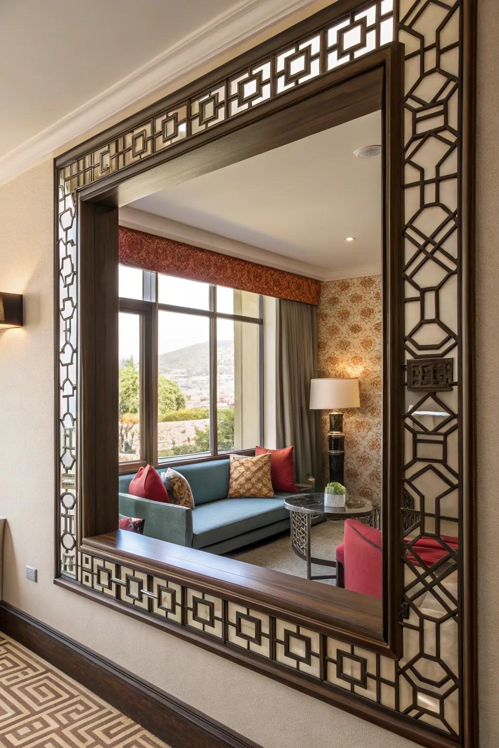 Geometric trim designs infuse a playful and modern twist.