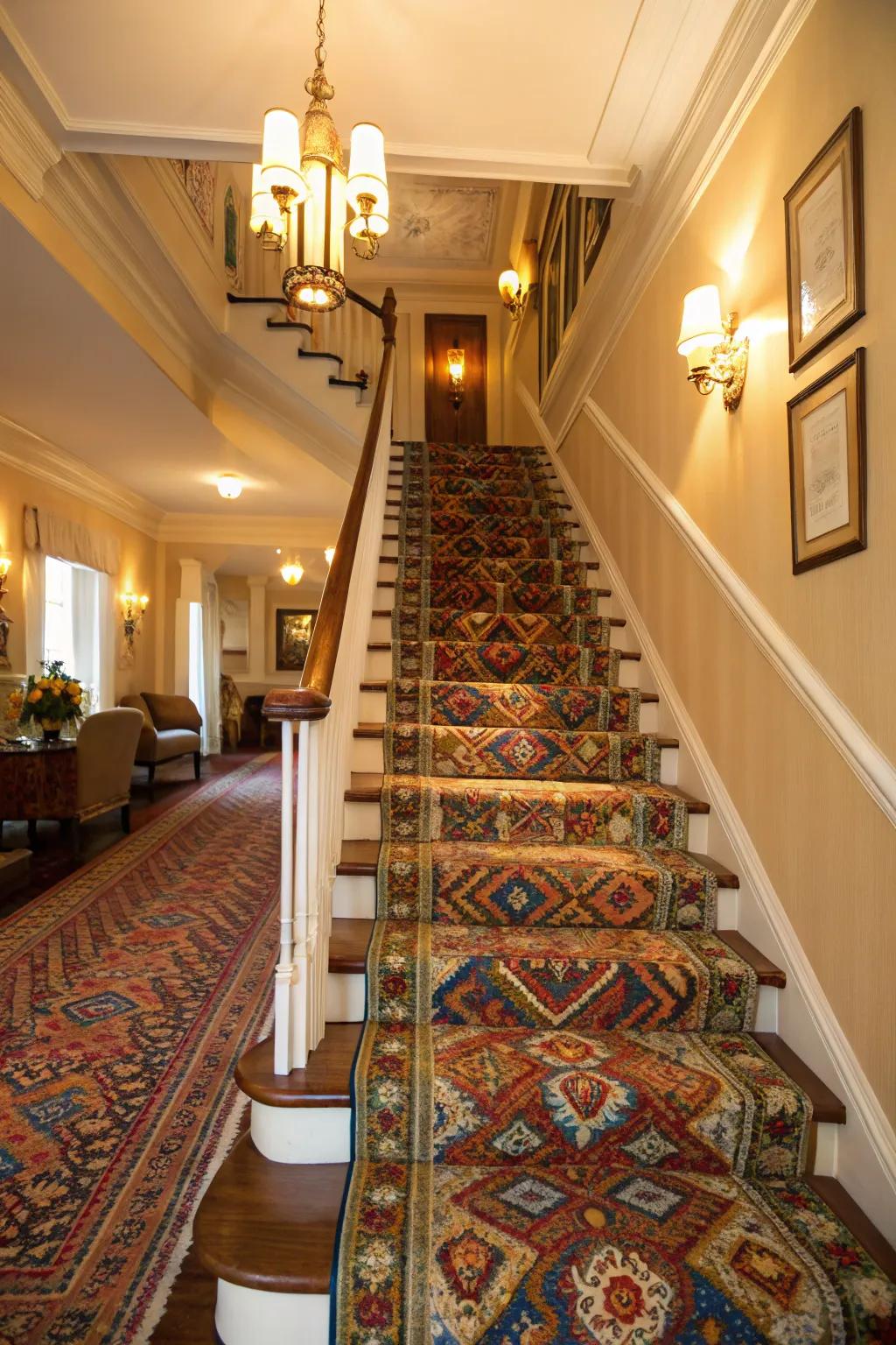 Make things cozy with a stylish hallway rug.