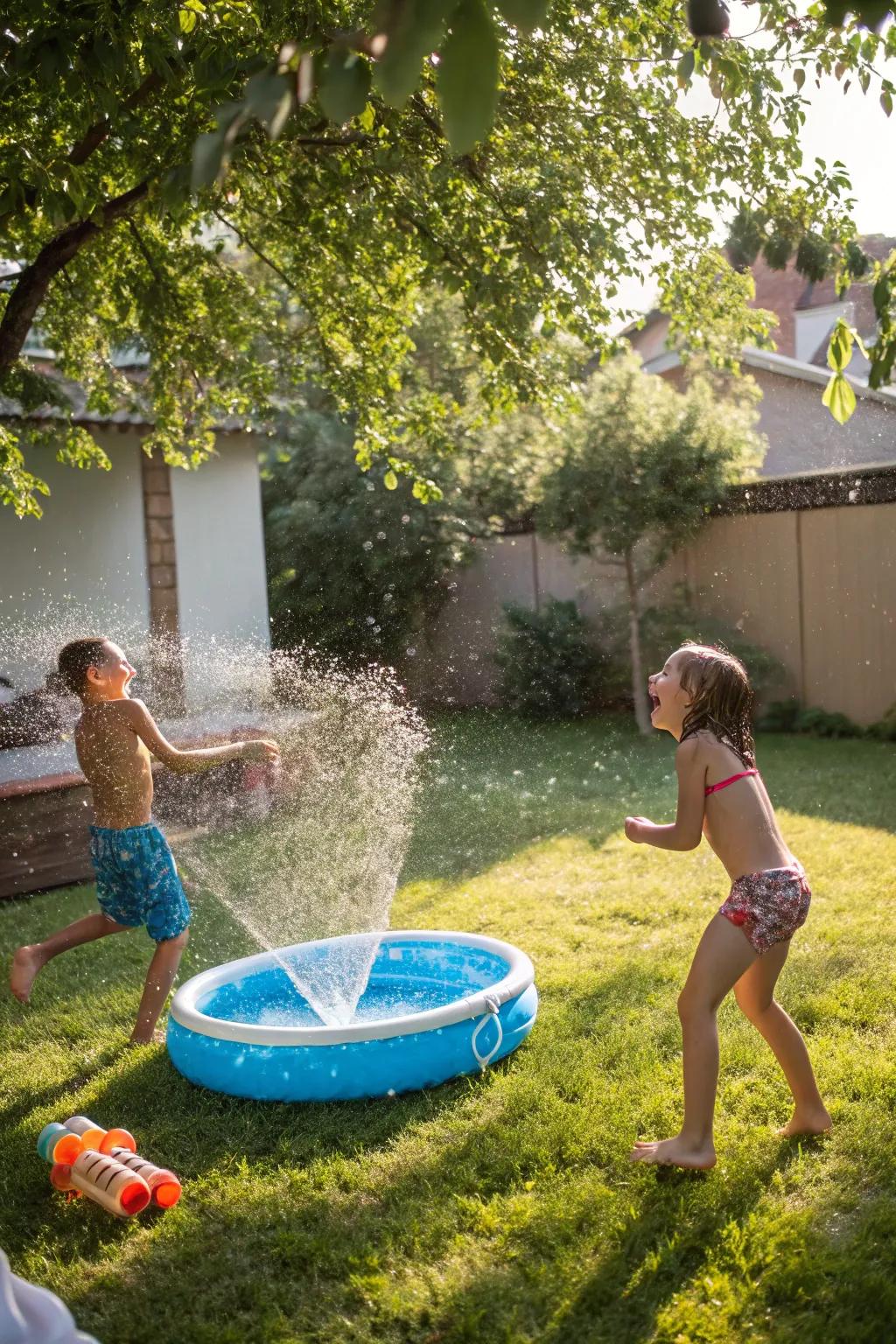 Bring aquatic excitement to your yard with this self-made mini park.