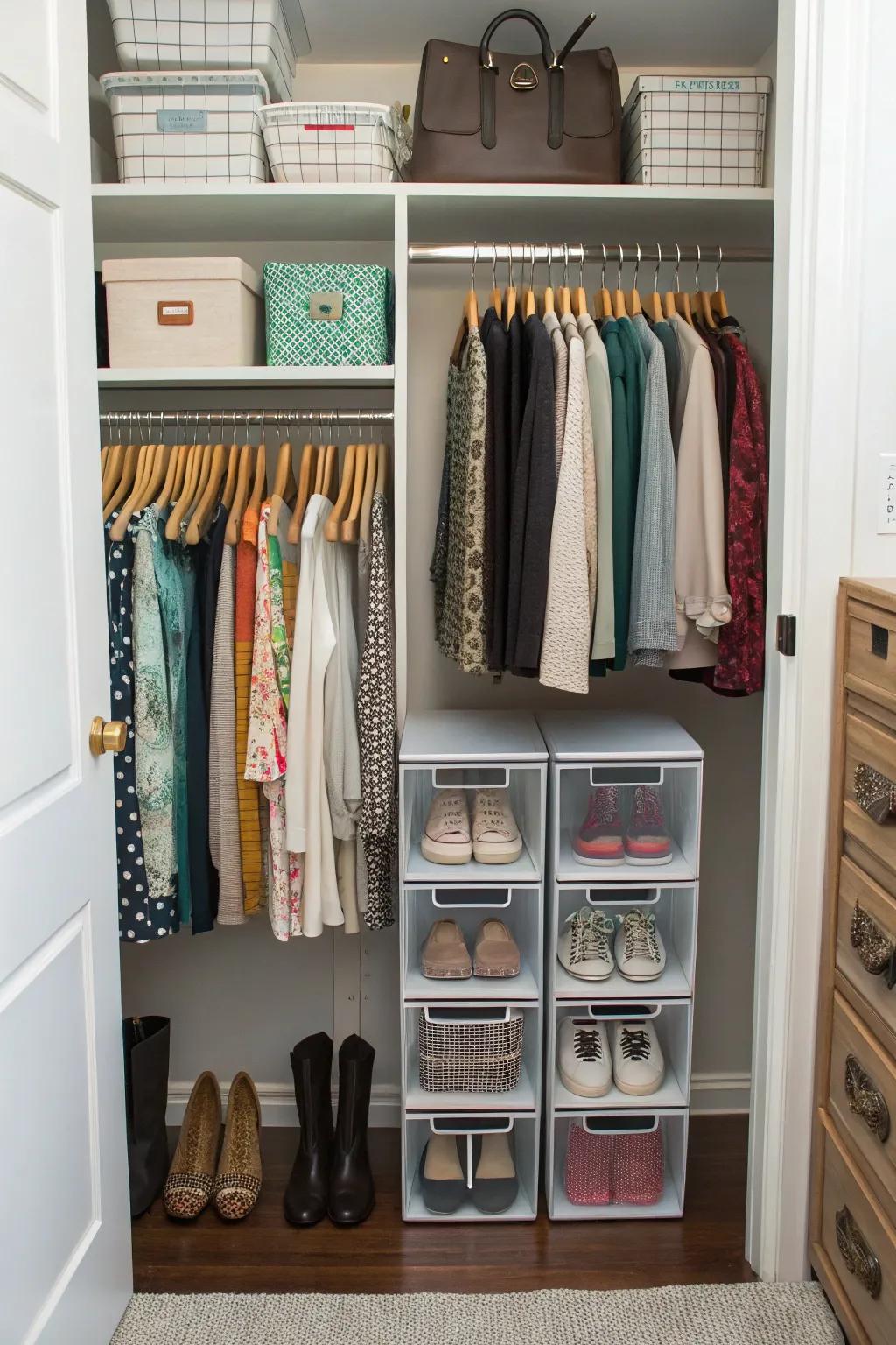 A well-organized closet can hold surprisingly more.
