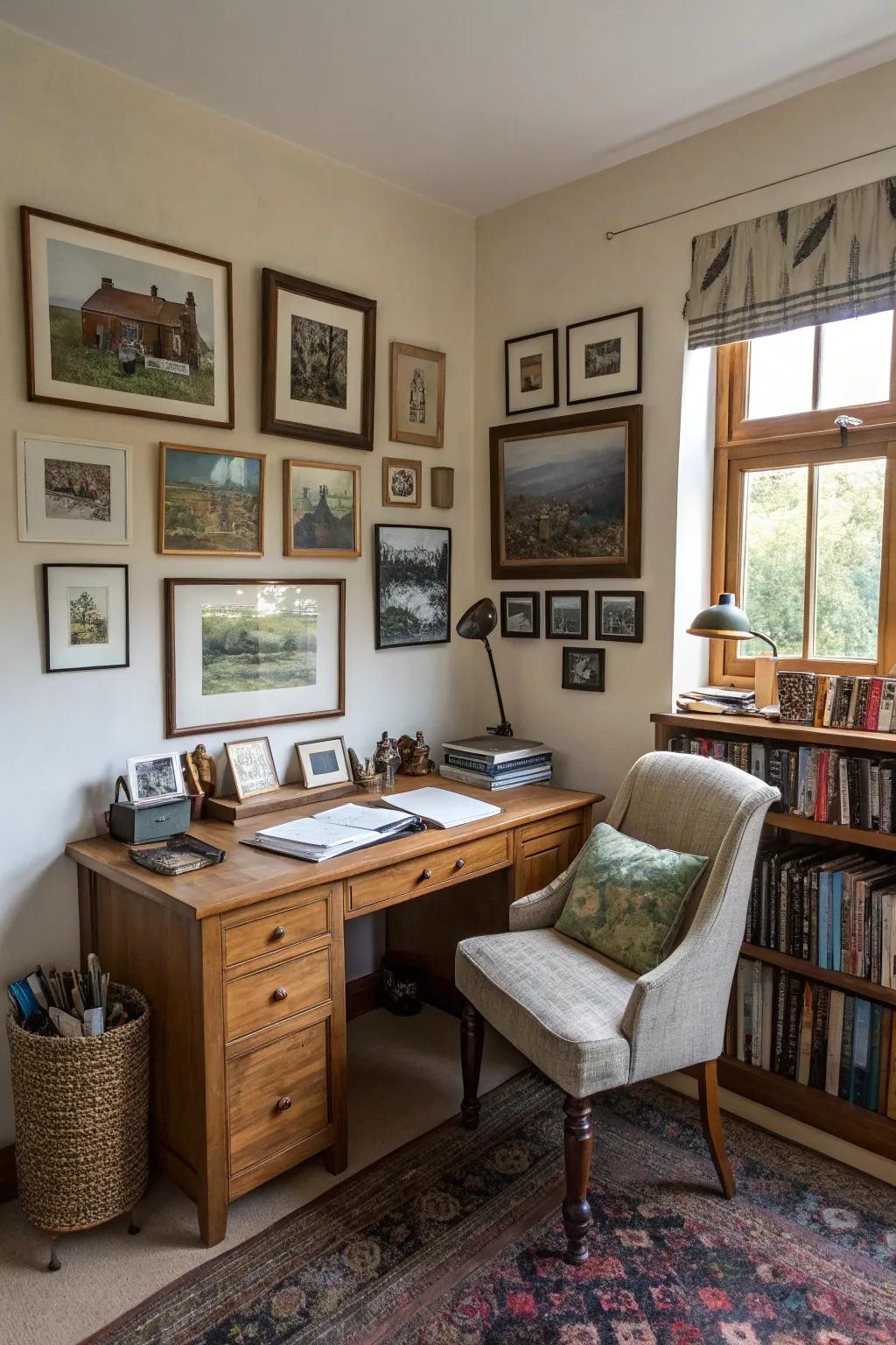Personal touches transform the study area into your unique haven.