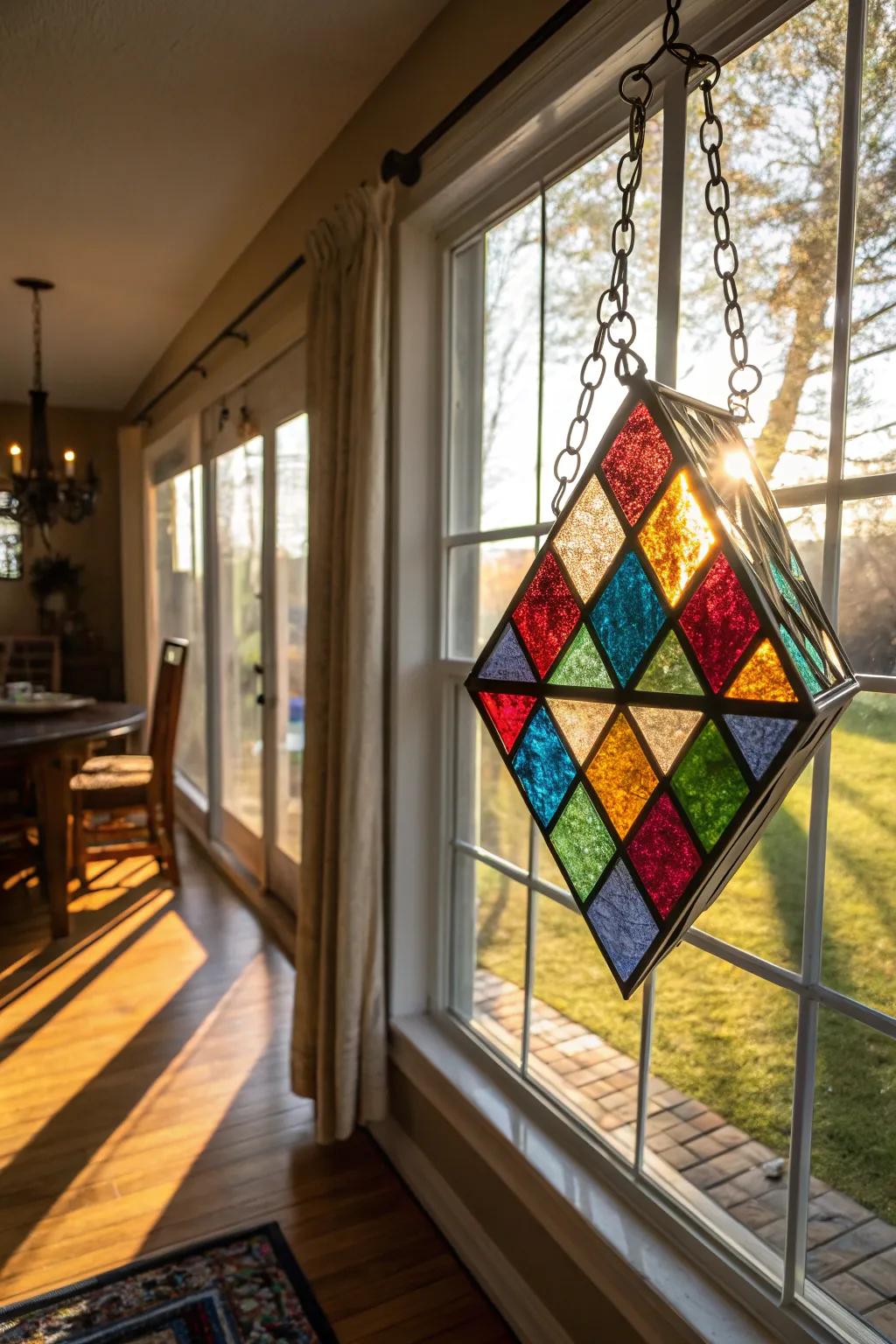 Elaborate and artistic, an inlaid light catcher captures the imagination.