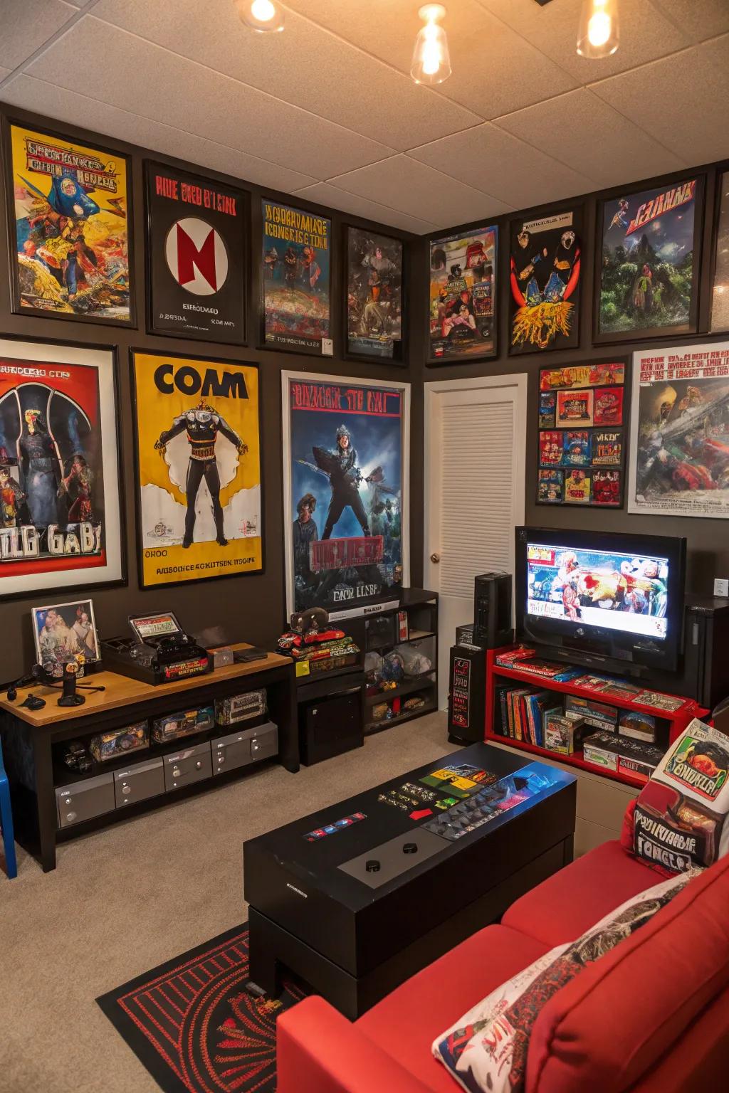 Themed decor adds a personal touch.