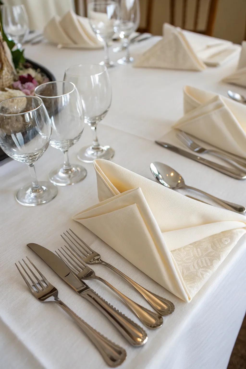 The silverware envelope keeps your table both organized and elegant.