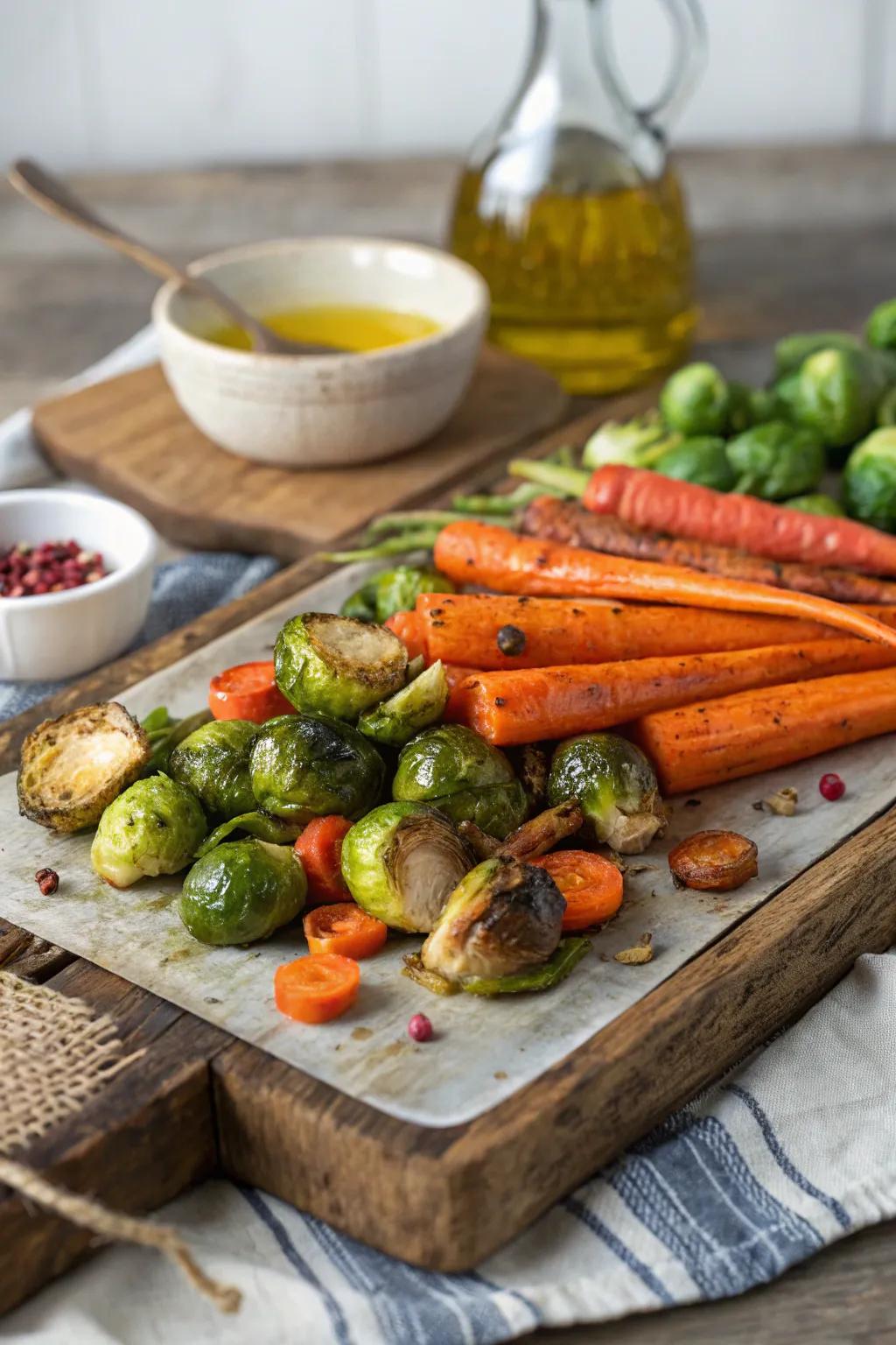 A harvest-inspired vegetable platter celebrating seasonal produce.
