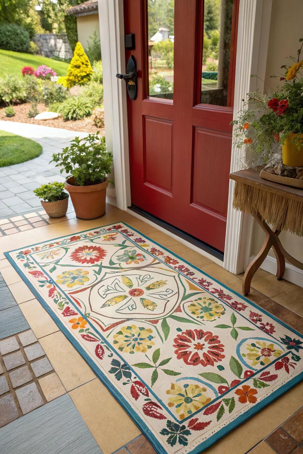 Invite nature to your doorstep using floral designs.
