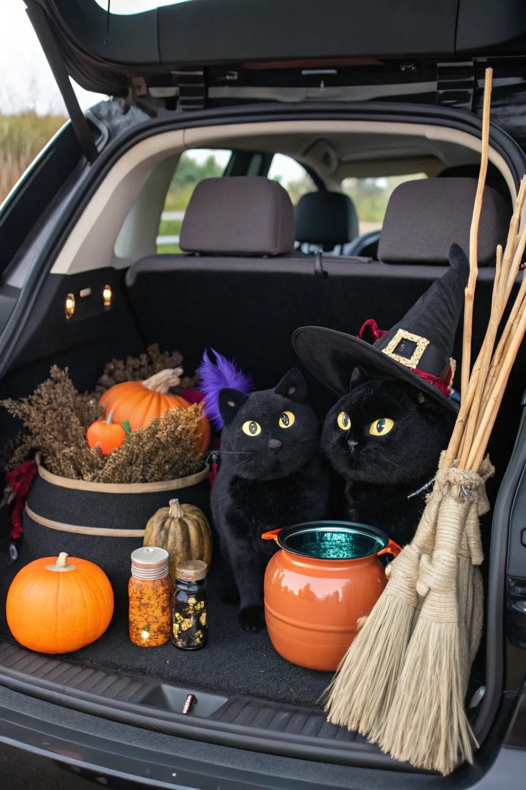 Black cats are the perfect spooky sidekicks for your trunk.