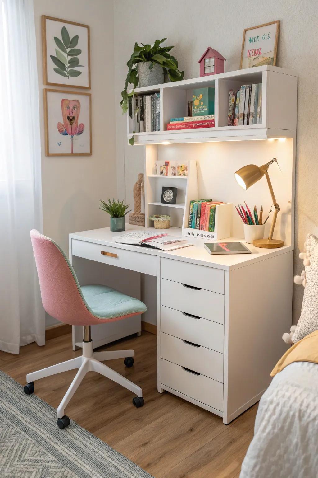 A committed study space assists in building a productive and inspiring environment for learning. <strong><em>Inspiring productivity!</em></strong>” loading=”lazy” class=”pimg”>
	</picture><figcaption>A committed study space assists in building a productive and inspiring environment for learning. <strong><em>Inspiring productivity!</em></strong></figcaption></figure>
<p>Designate a study zone with a streamlined desk and supportive chair, encouraging concentration and innovation. In my work, this arrangement evolves with the child, adapting to their scholastic requirements. <strong><em>Growing together!</em></strong></p>
<h3>A few relevant products:</h3>
<ul class=