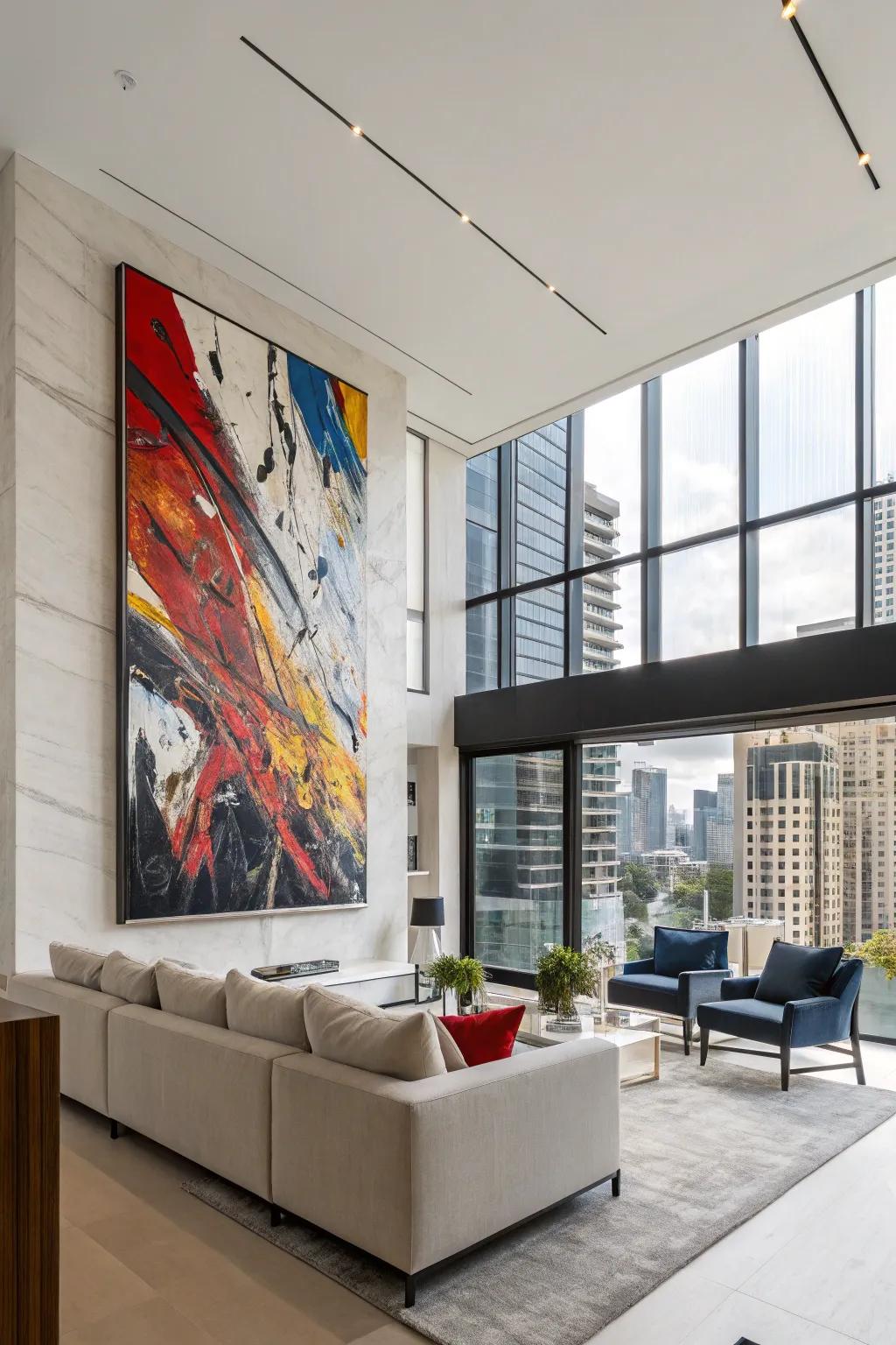 Modern art pieces bring personality and flair to urban spaces.