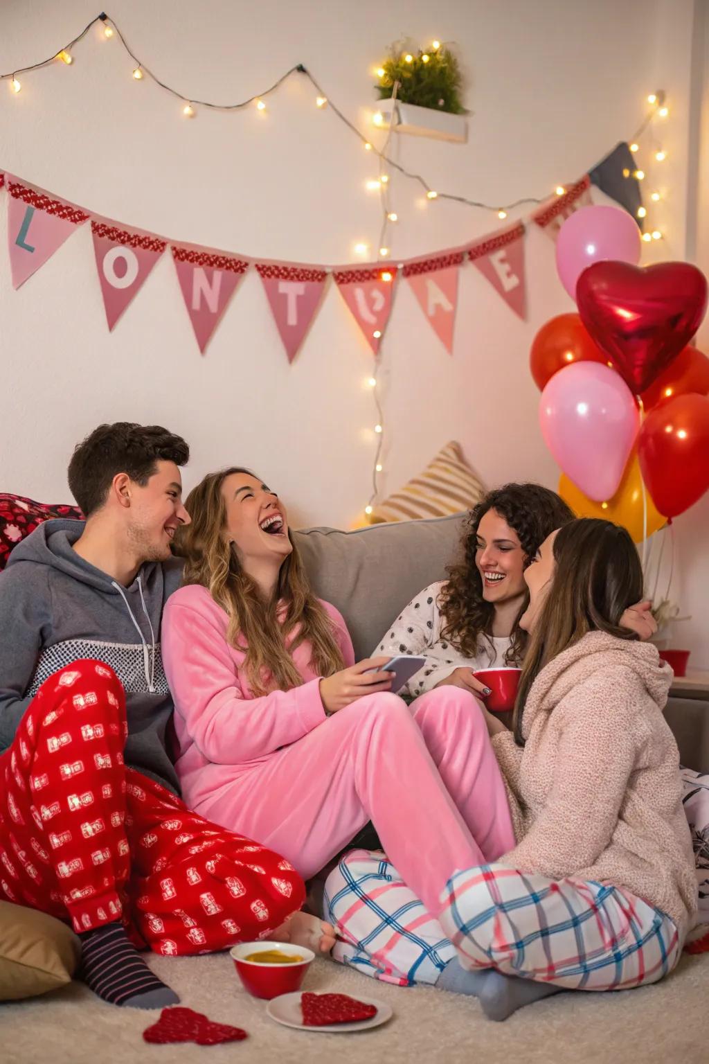 Relax in style with a cozy pajama party.