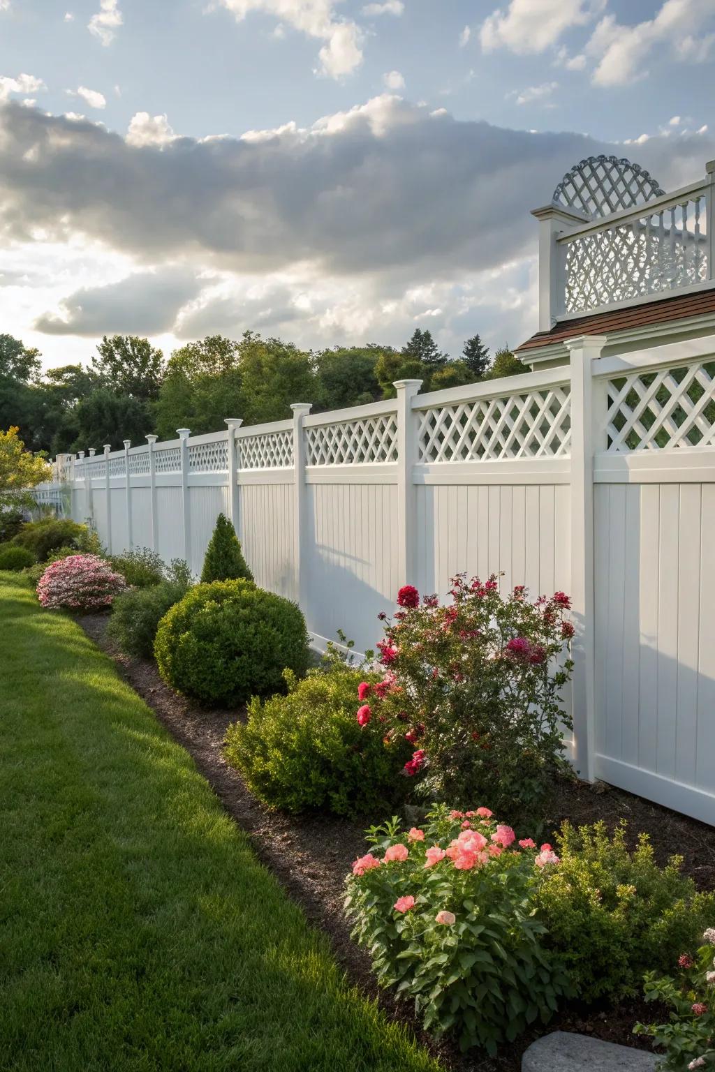 Ornamental lattice tops add elegance.