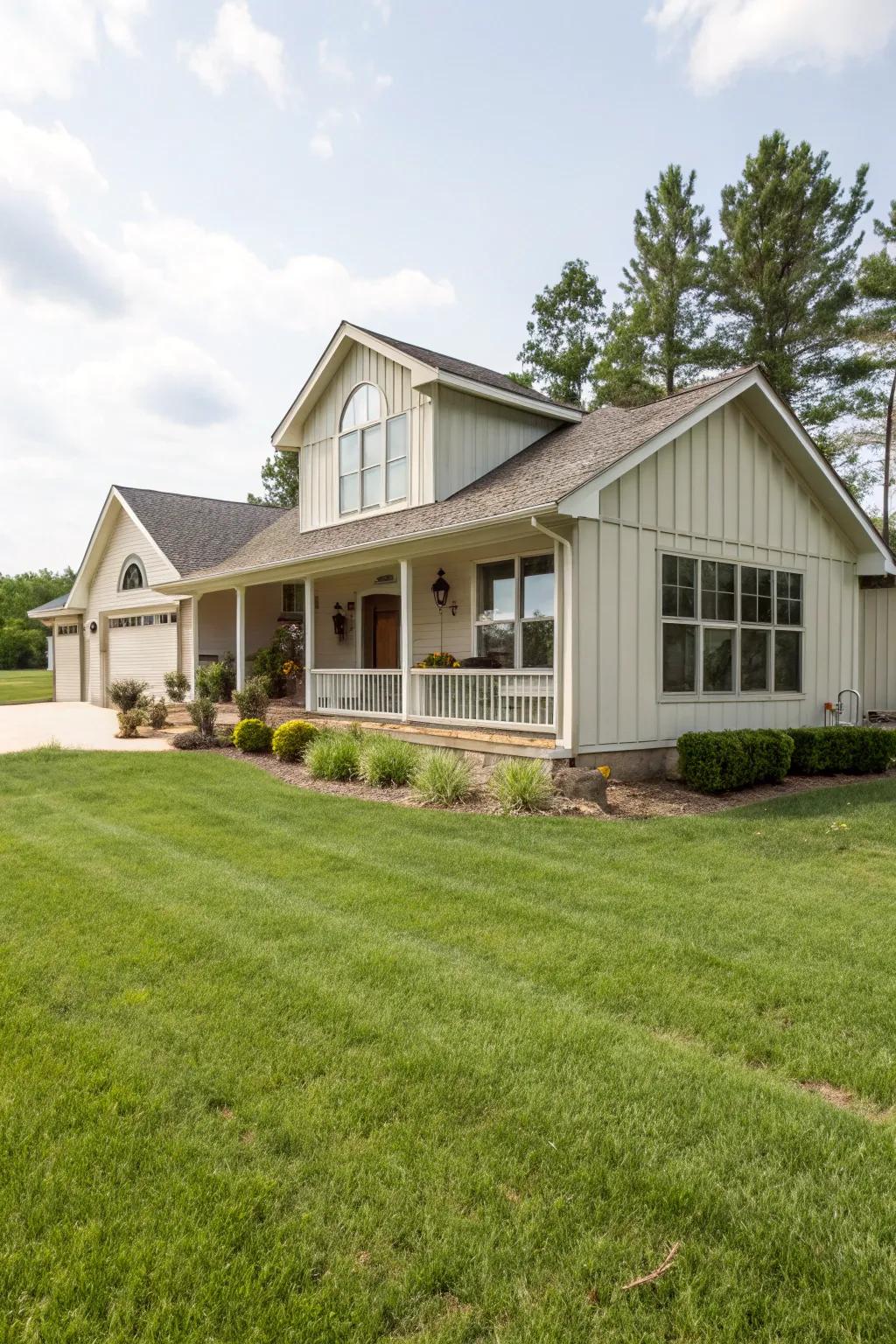 Upright cladding creates the perception of added height, injecting flair into any home design.