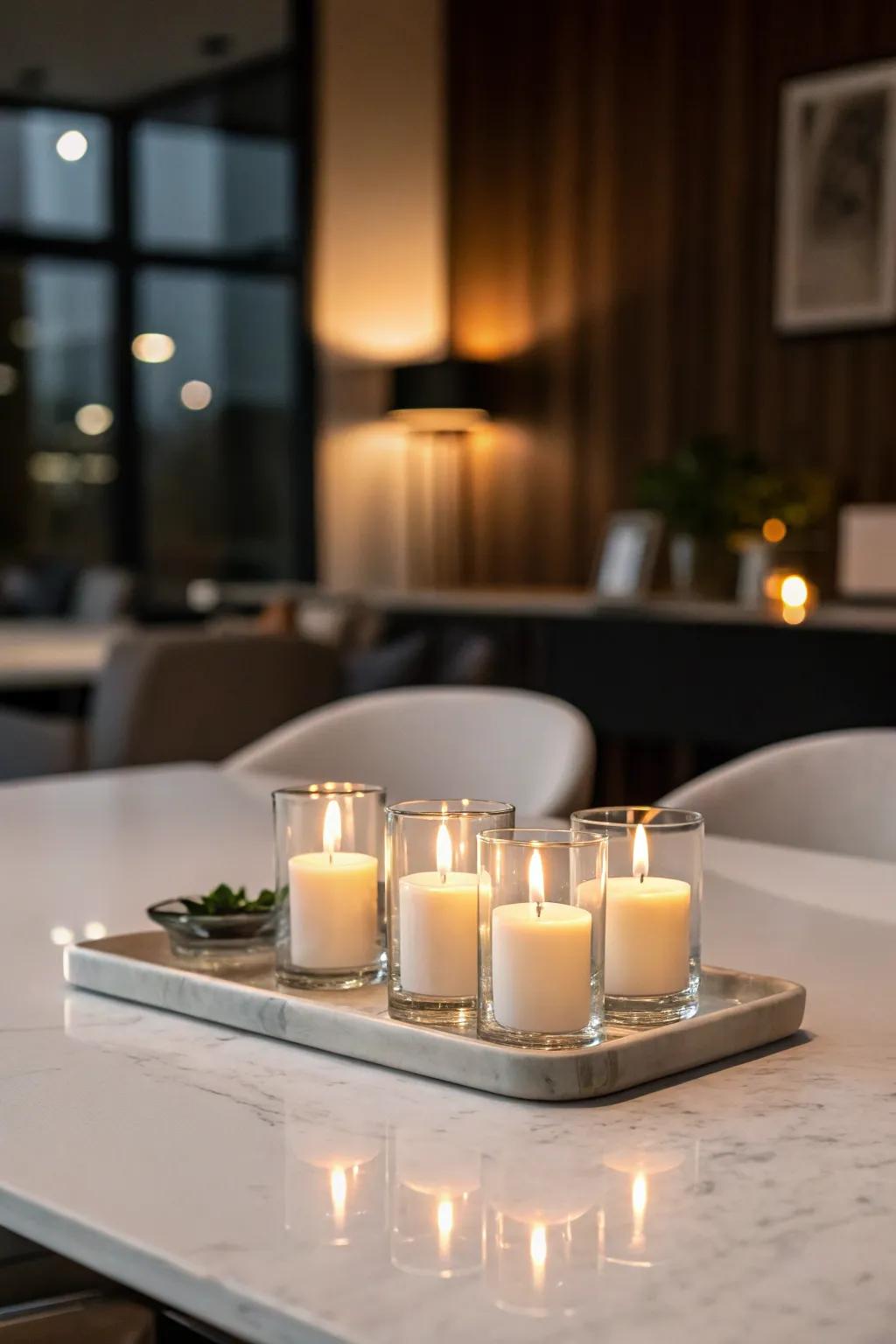 Embrace simplicity with straightforward yet impressive votive candle setups.