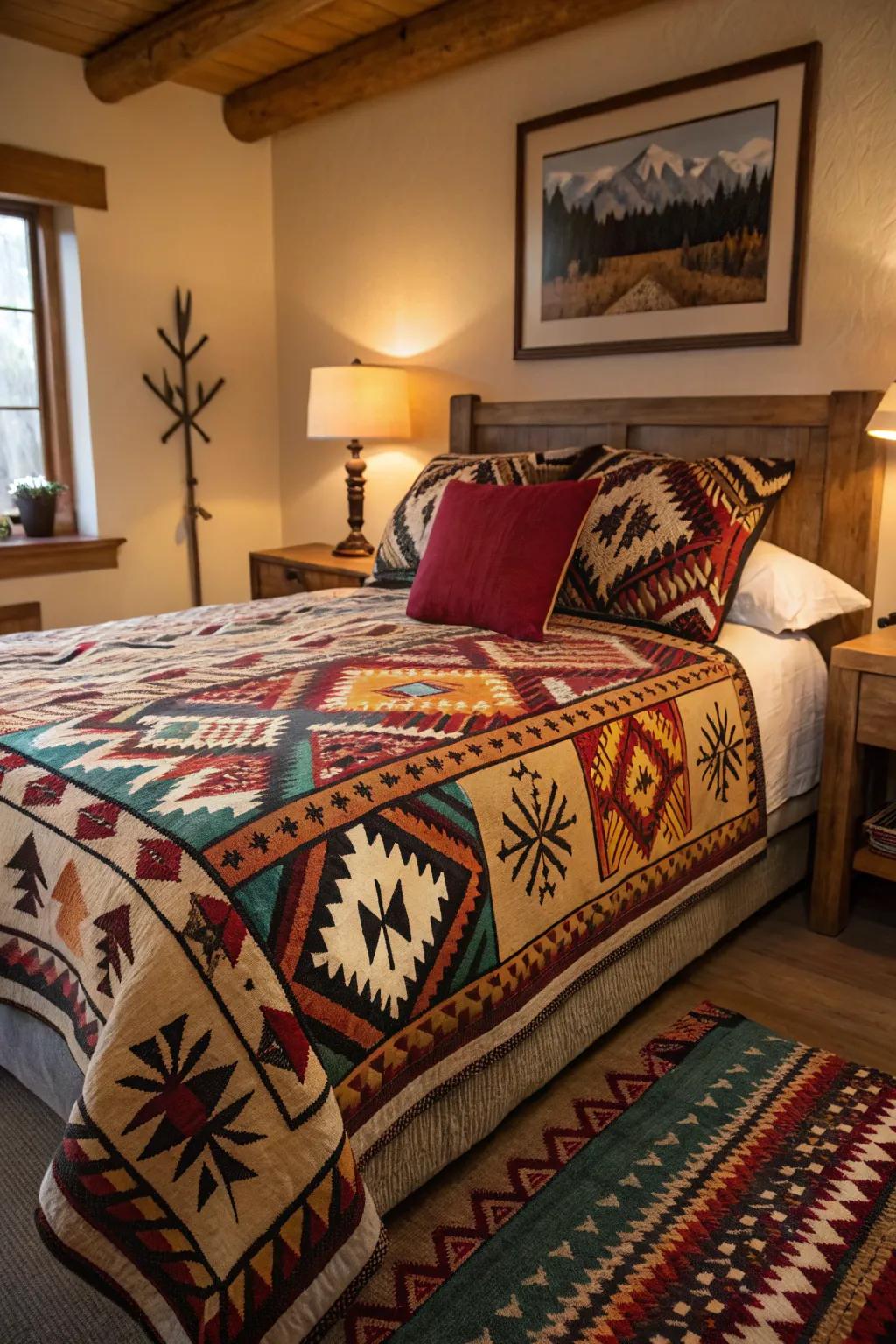 Cultural designs enrich the western theme with depth and flair.