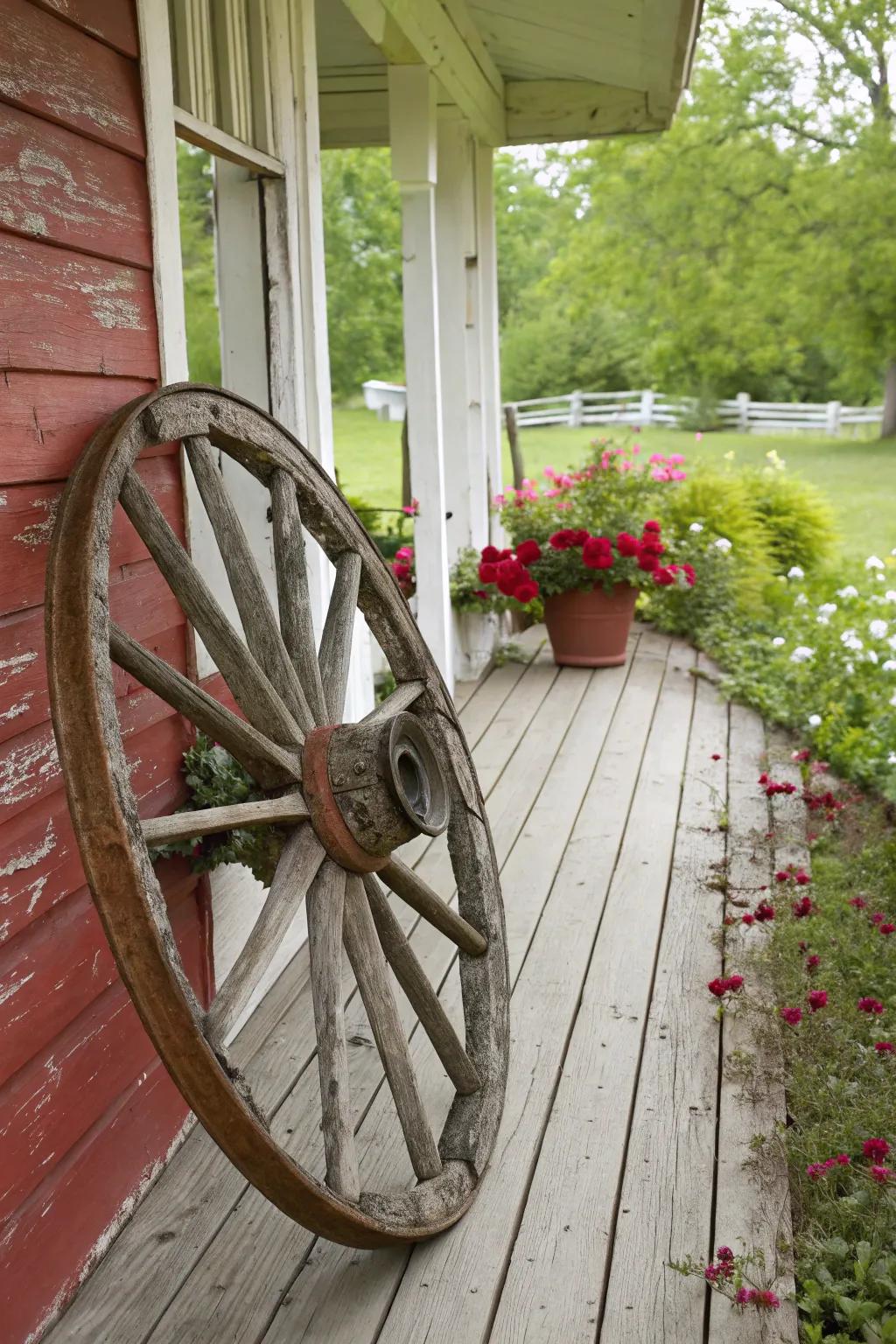 A cartwheel introduces genuine western character.