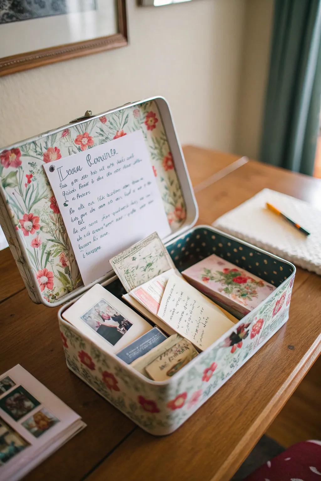 A memory chest filled with treasured mementos.